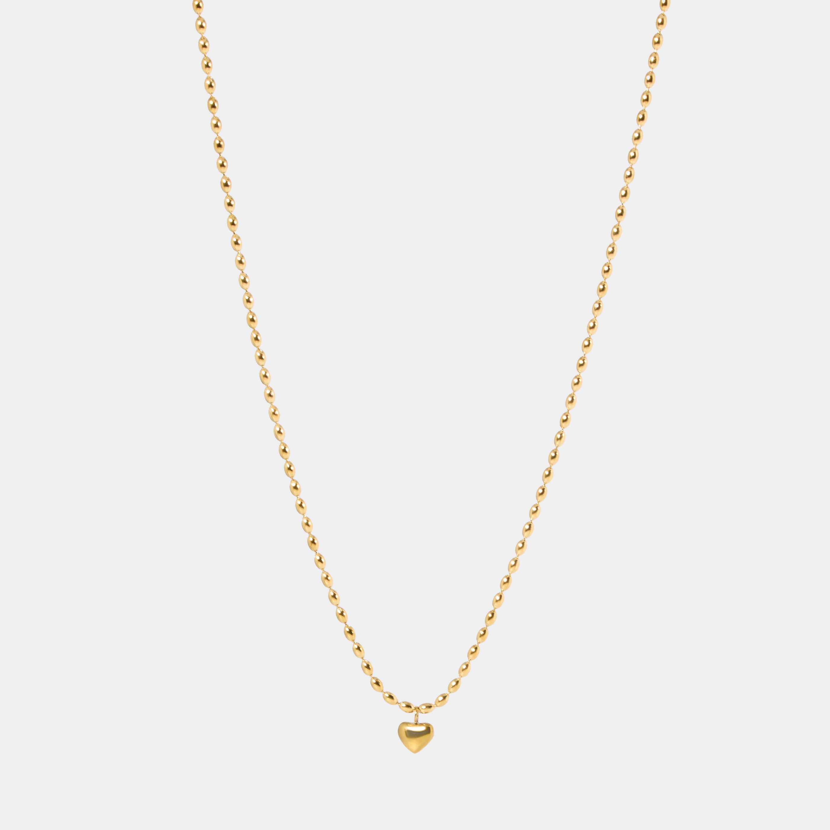 ball chain heart necklace