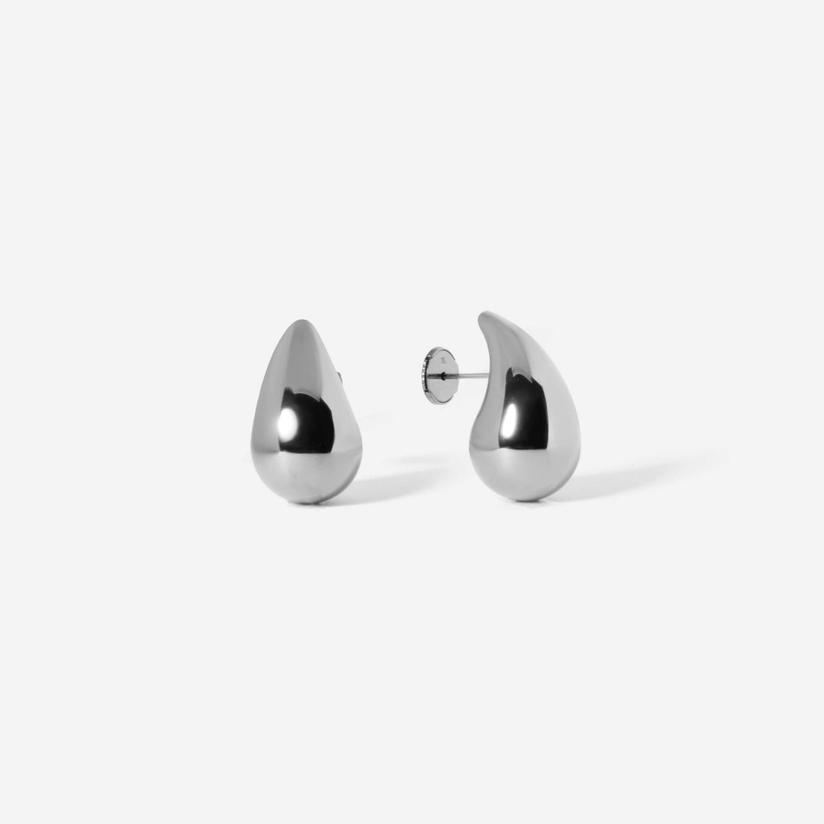 Bold Drop Pierce - Silver