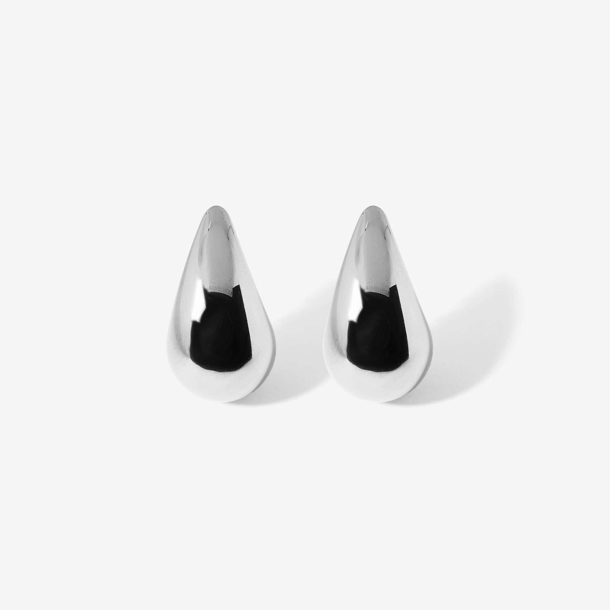 Bold Drop Pierce - Silver