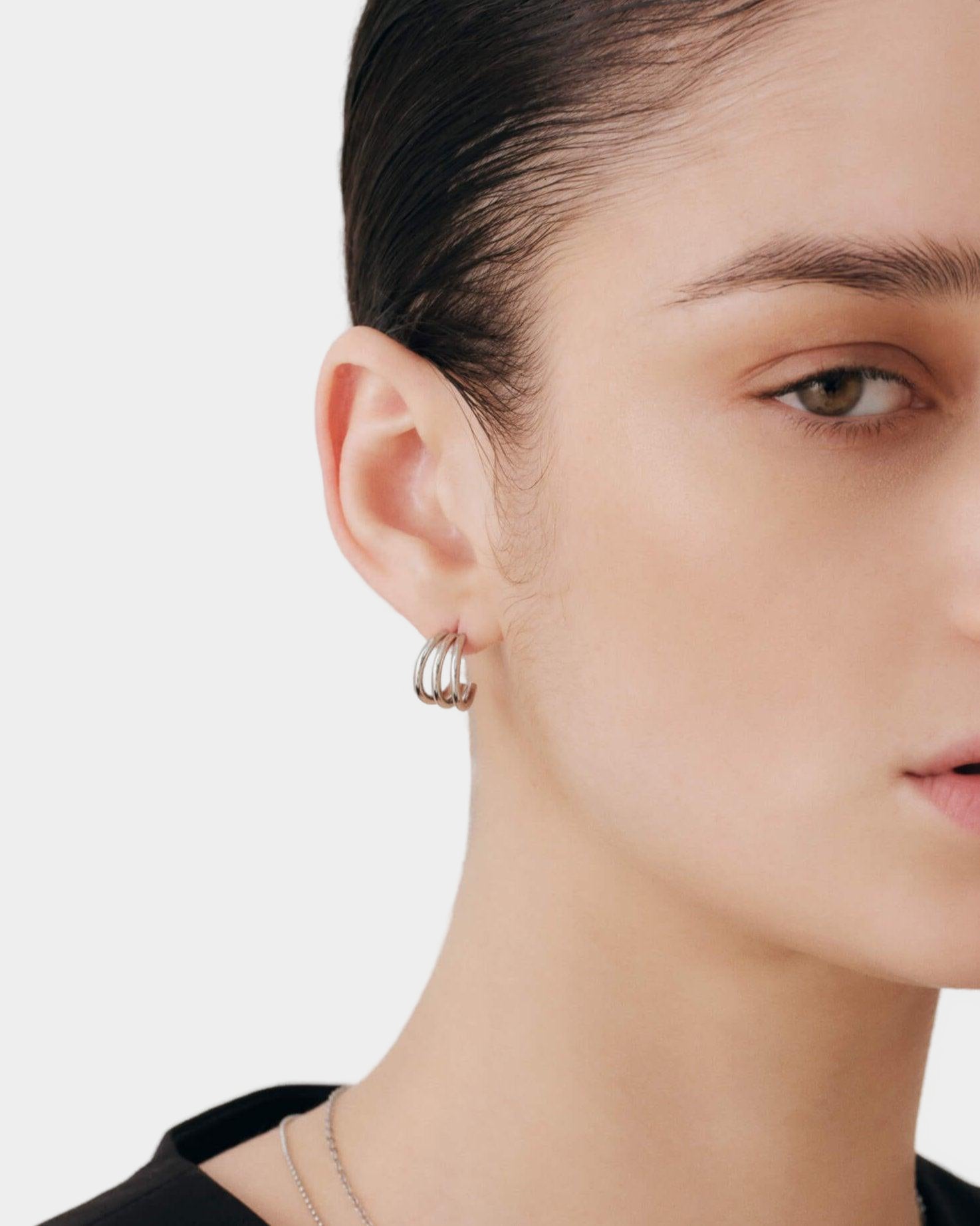 Sea Curve Earrings - Silver