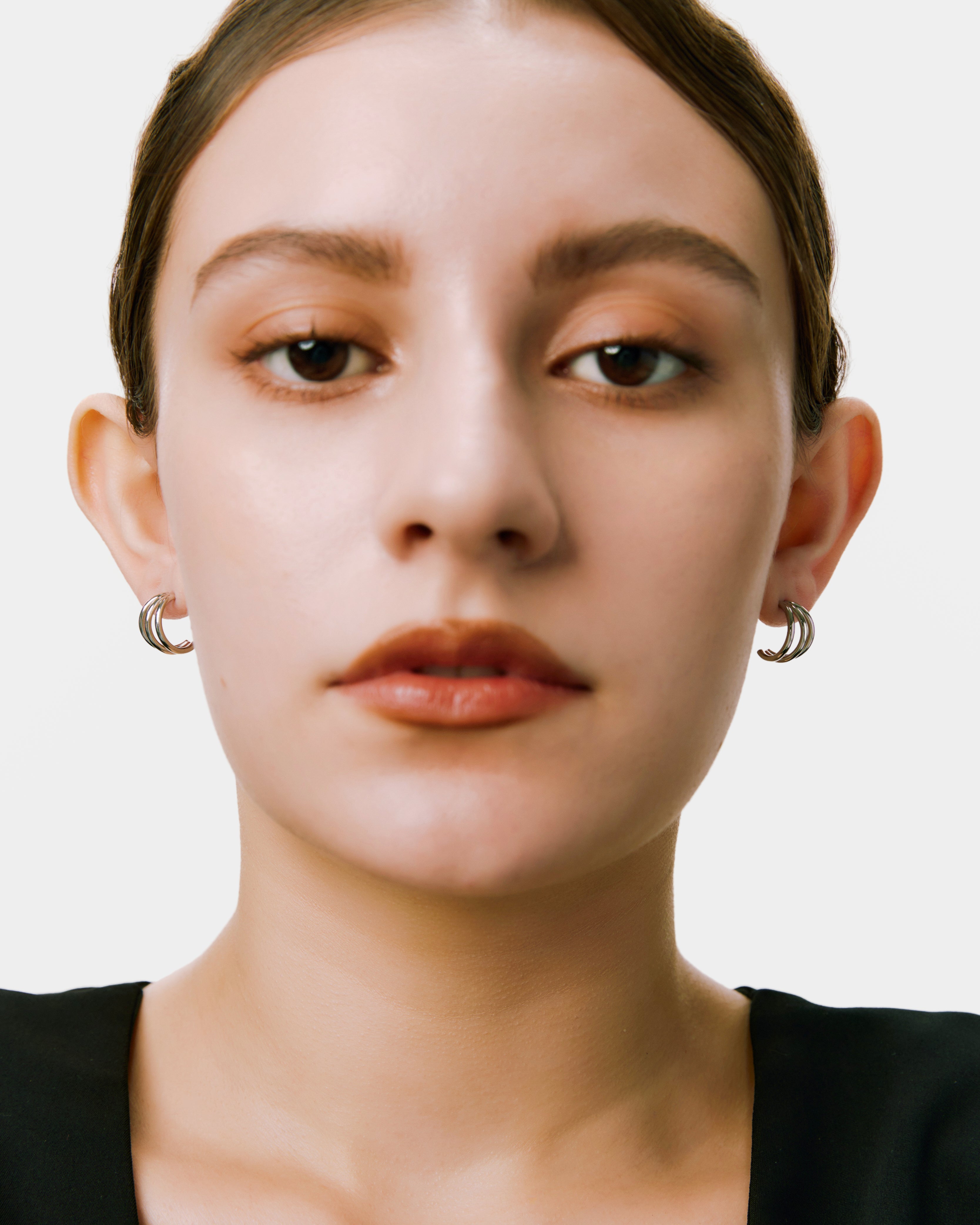 Sea Curve Earrings - Silver