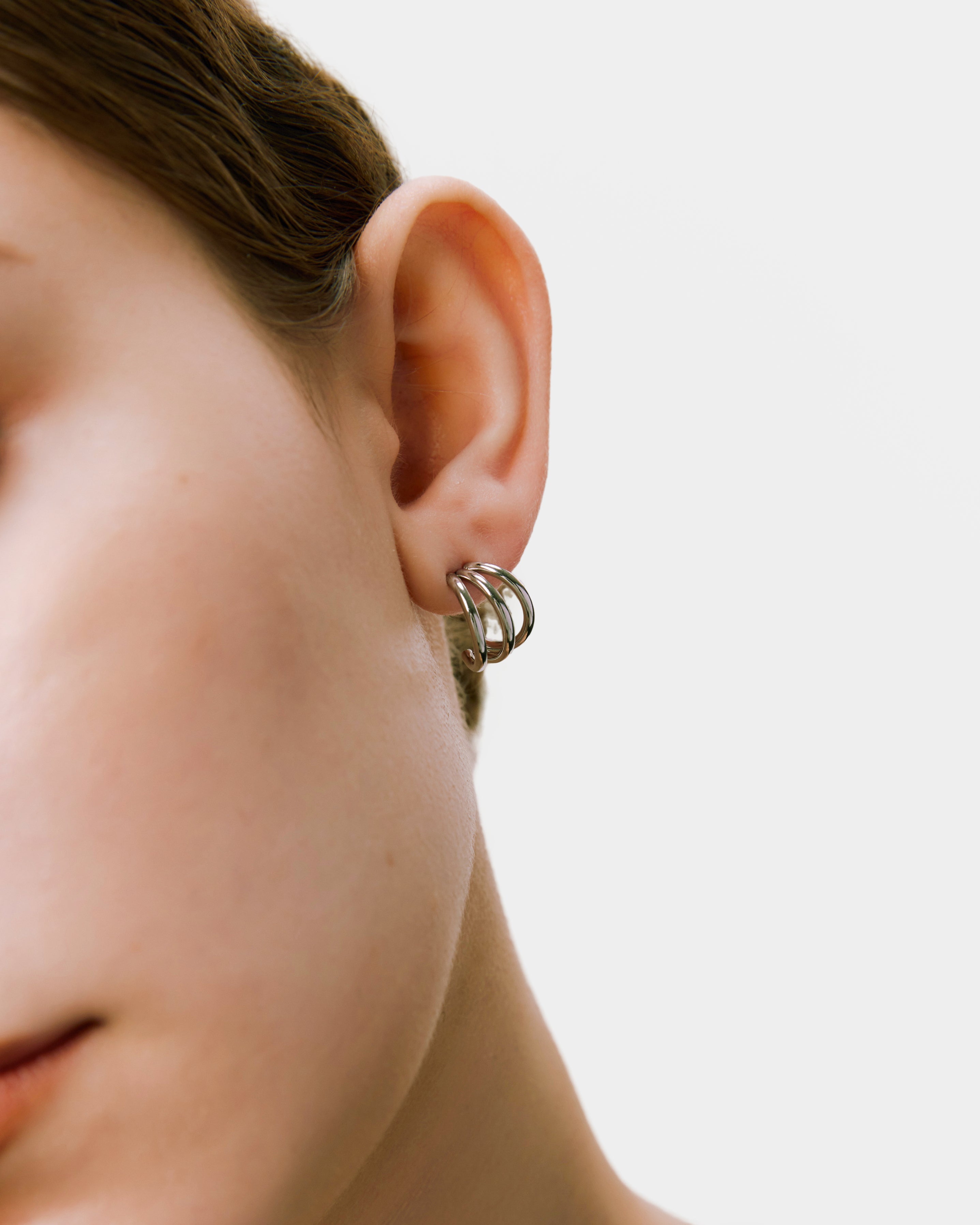 Sea Curve Earrings - Silver