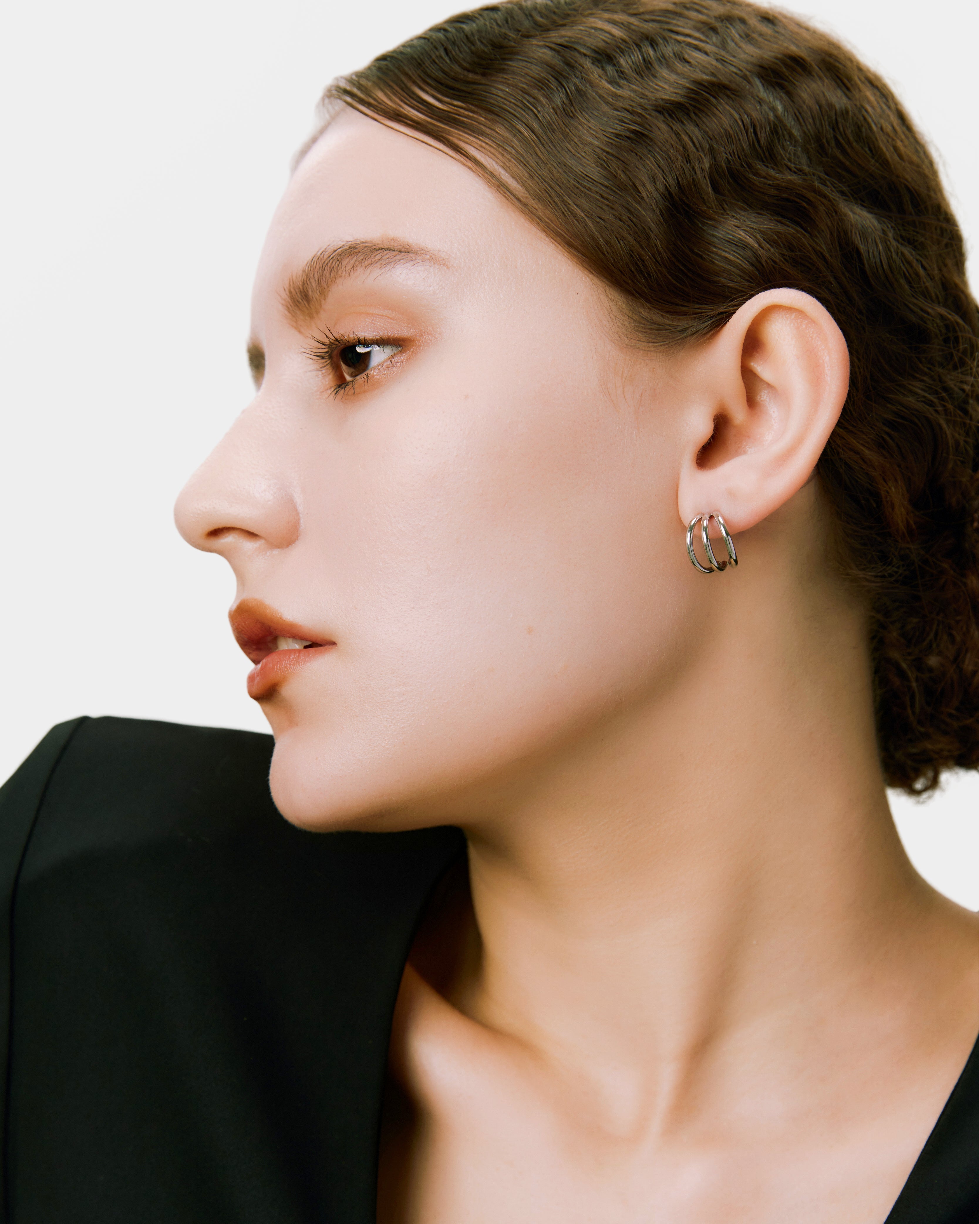 Sea Curve Earrings - Silver