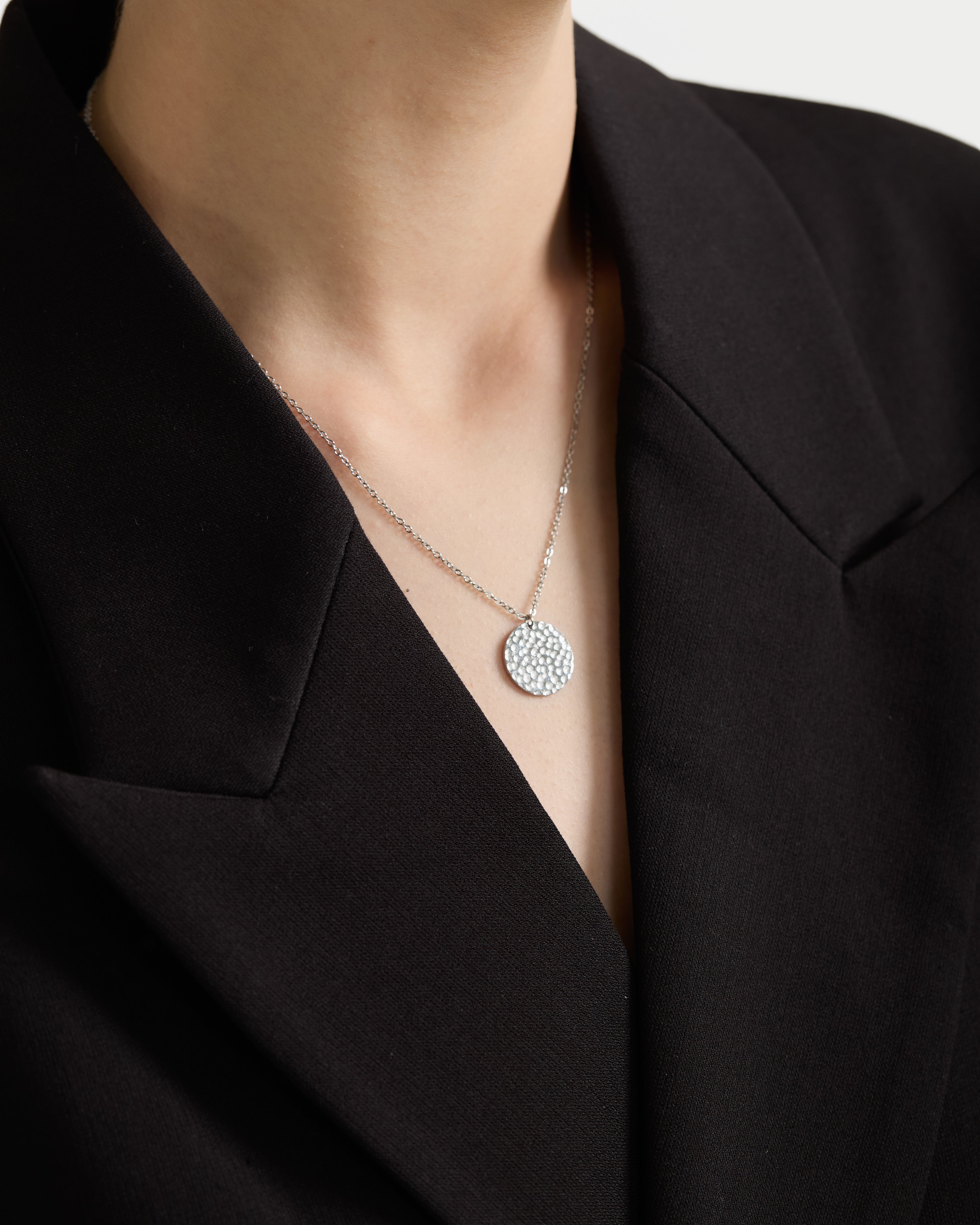 Cosmic Disc Necklace - Silver