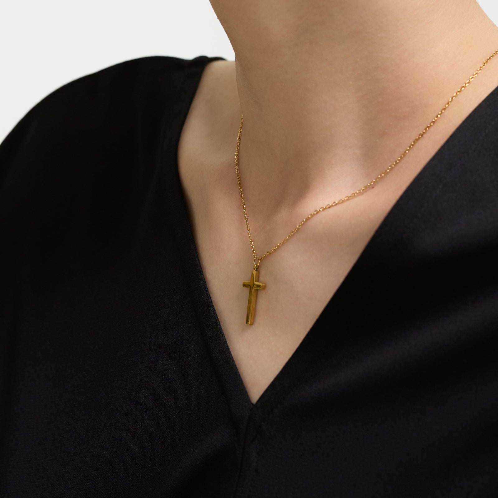 Crossed Bar Necklace