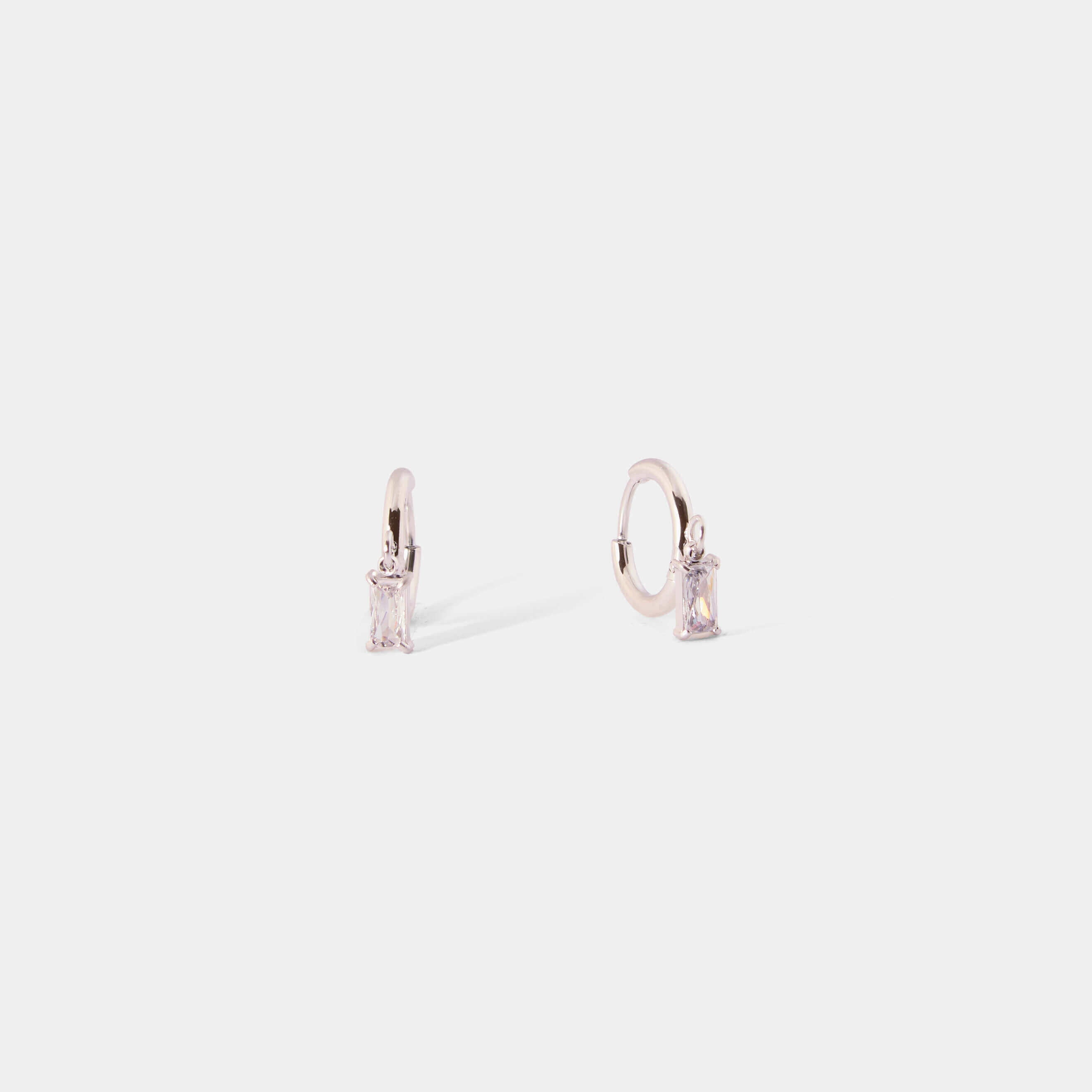 Cubic Zirconia Earrings - Silver
