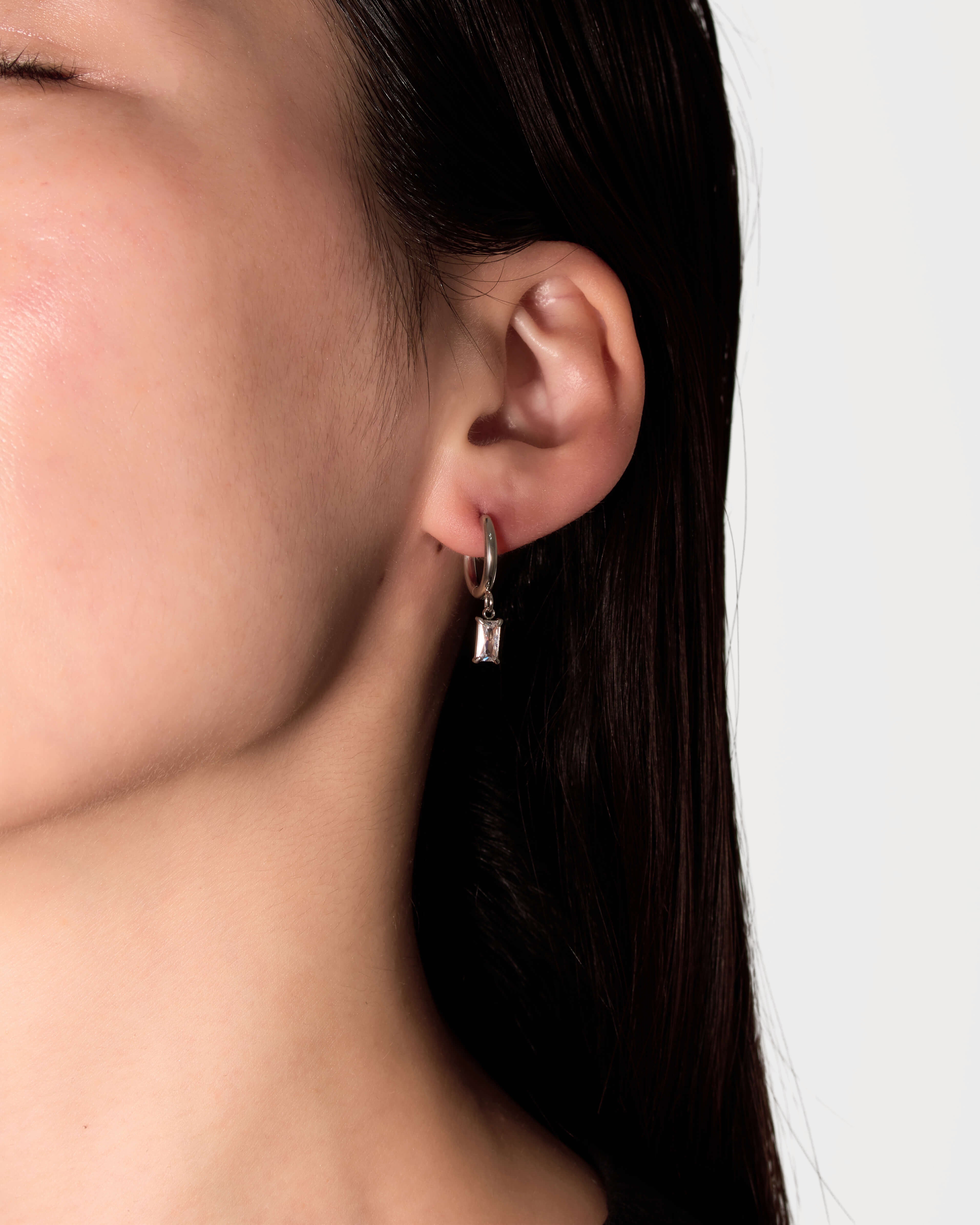 Cubic Zirconia Earrings - Silver