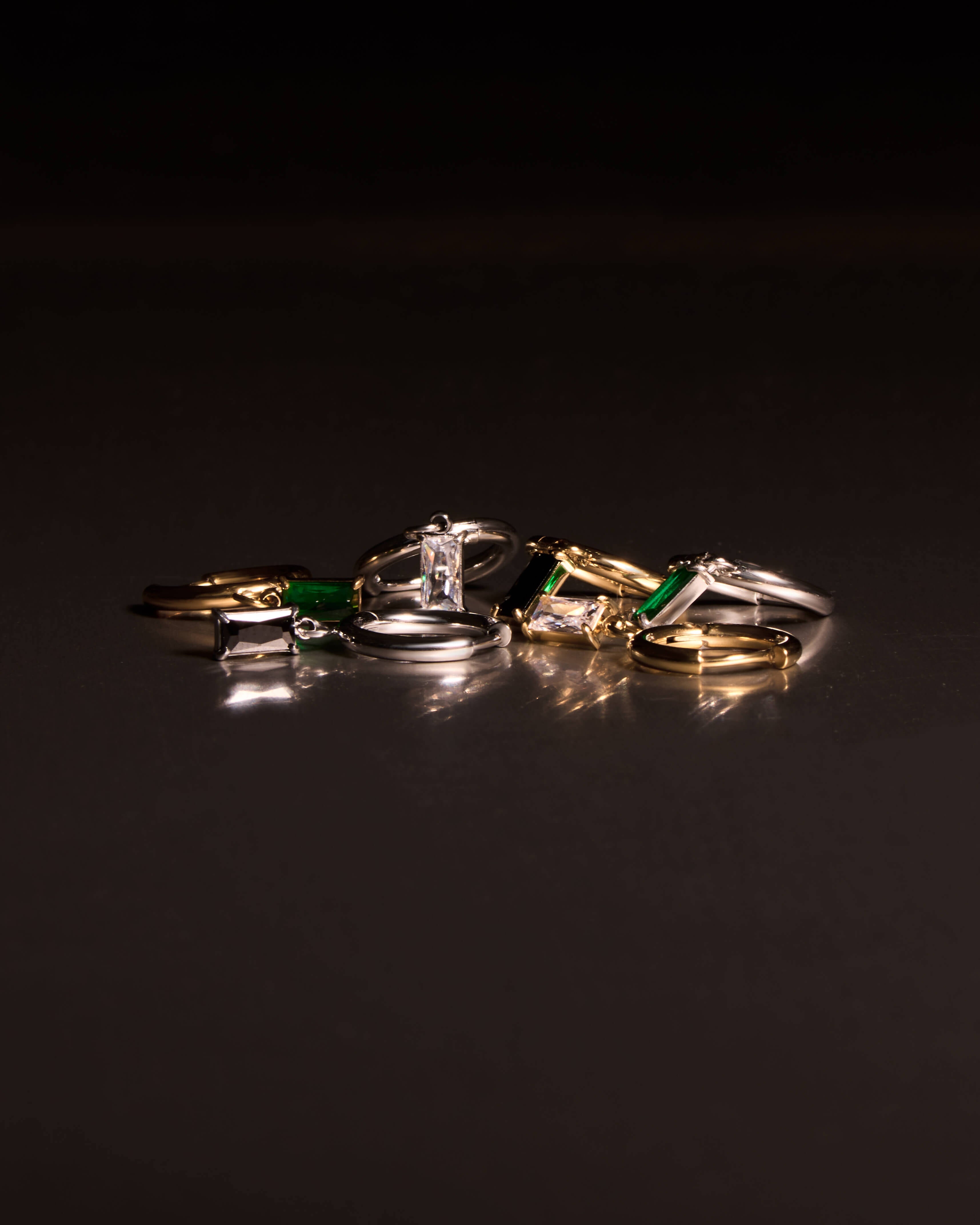 Cubic Zirconia Earrings - Silver