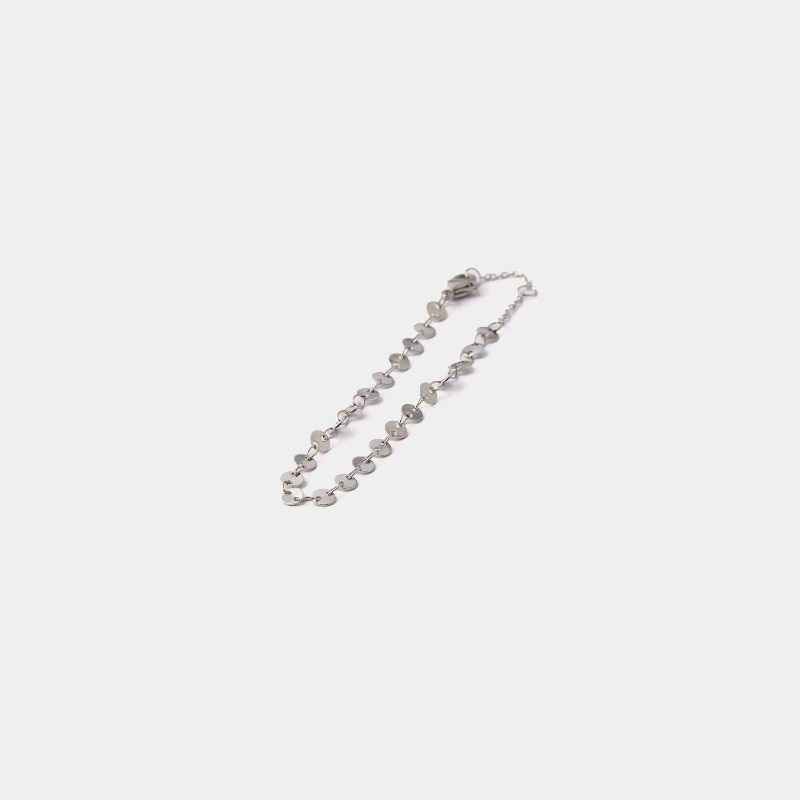Dainty Disc Bracelet - Silver