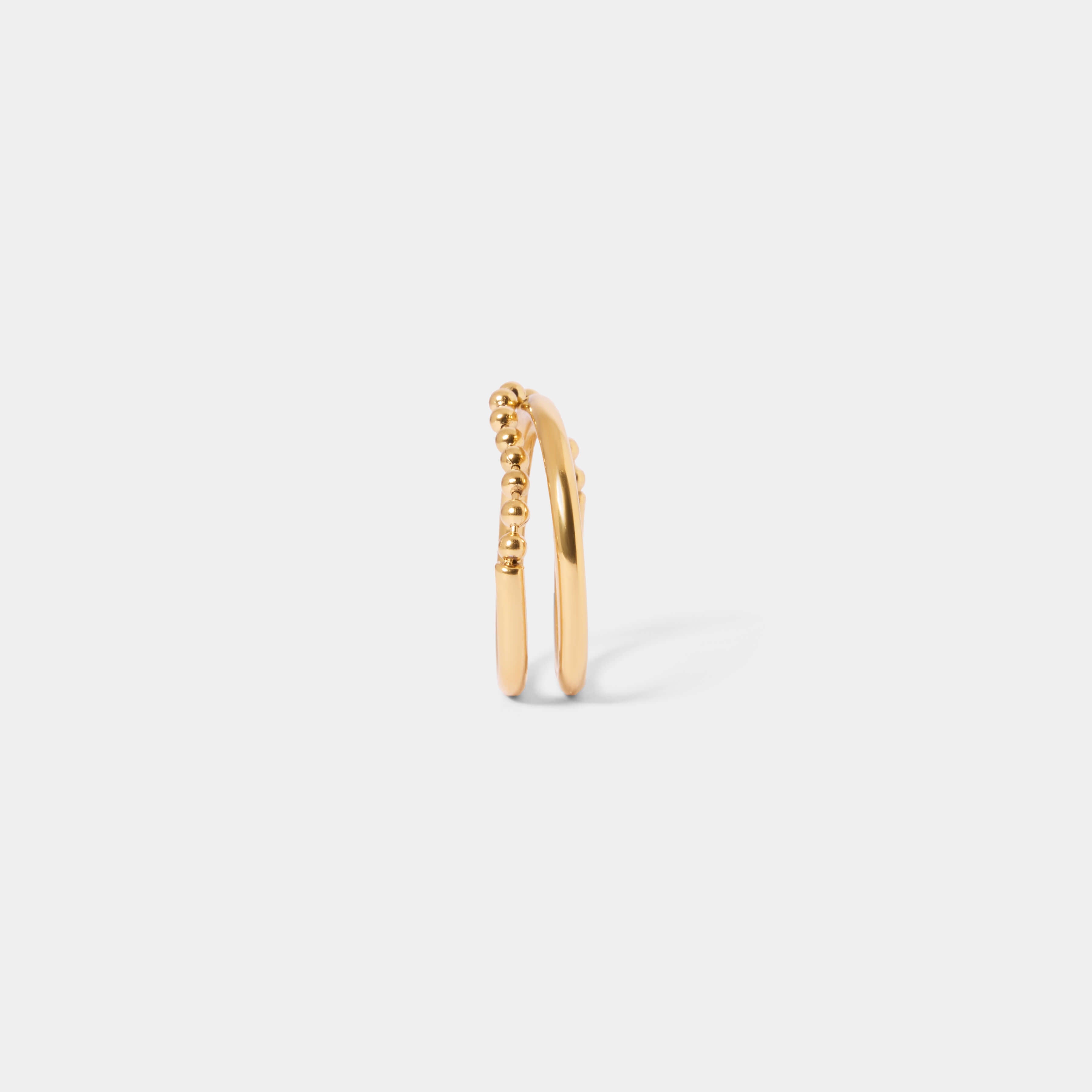 ダブルレイヤービーズリング