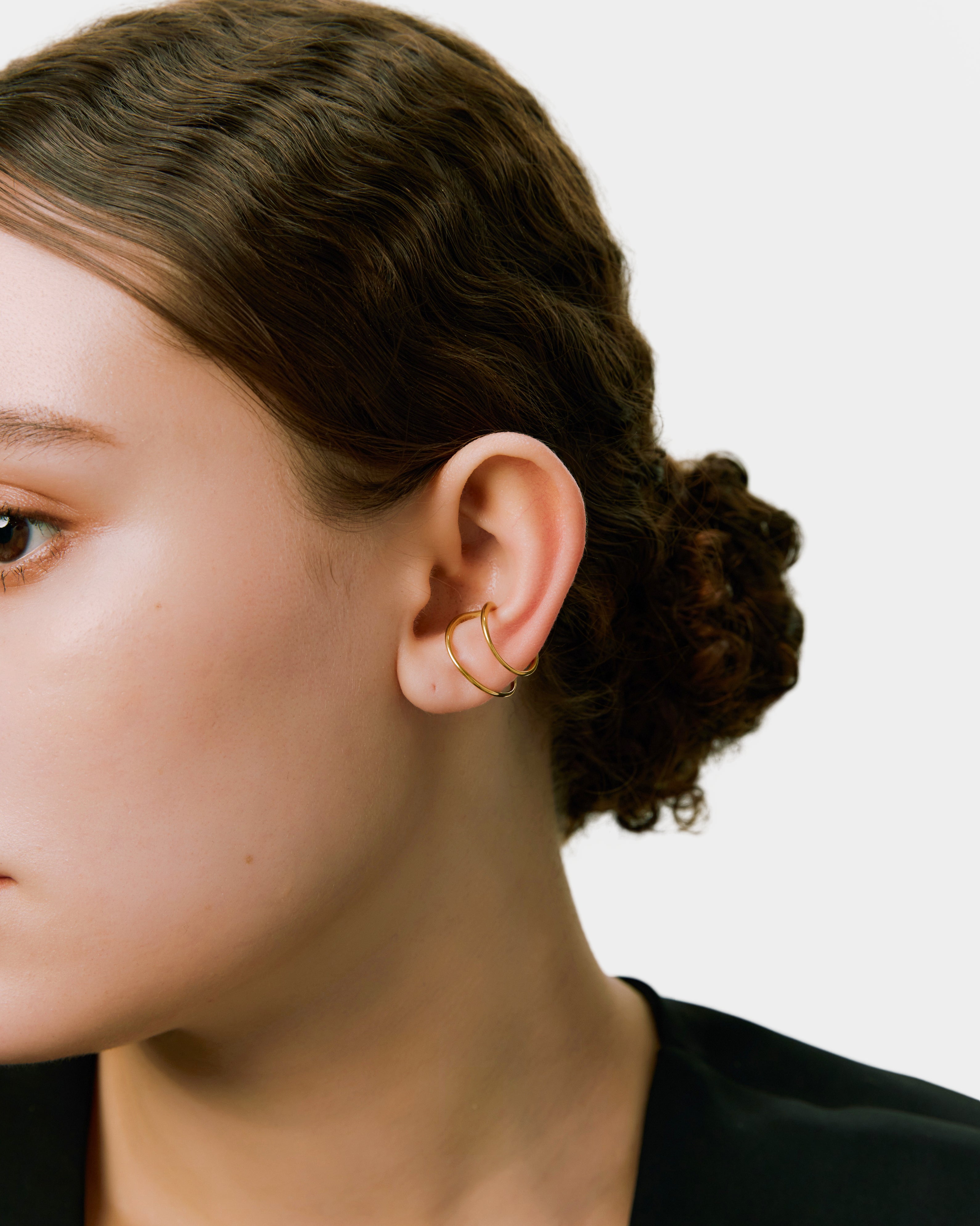 Faceted Hooked Ear Cuff