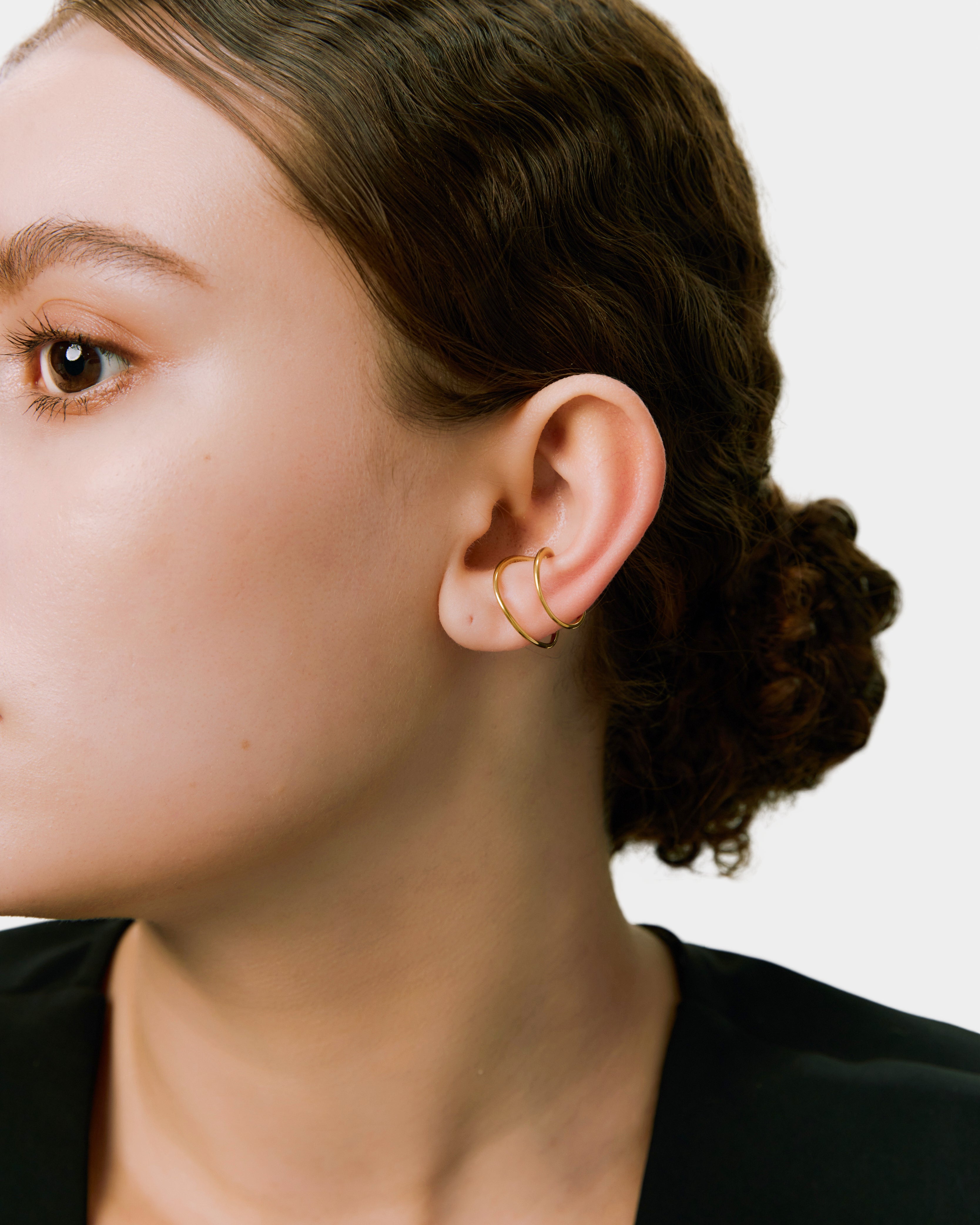 Faceted Hooked Ear Cuff