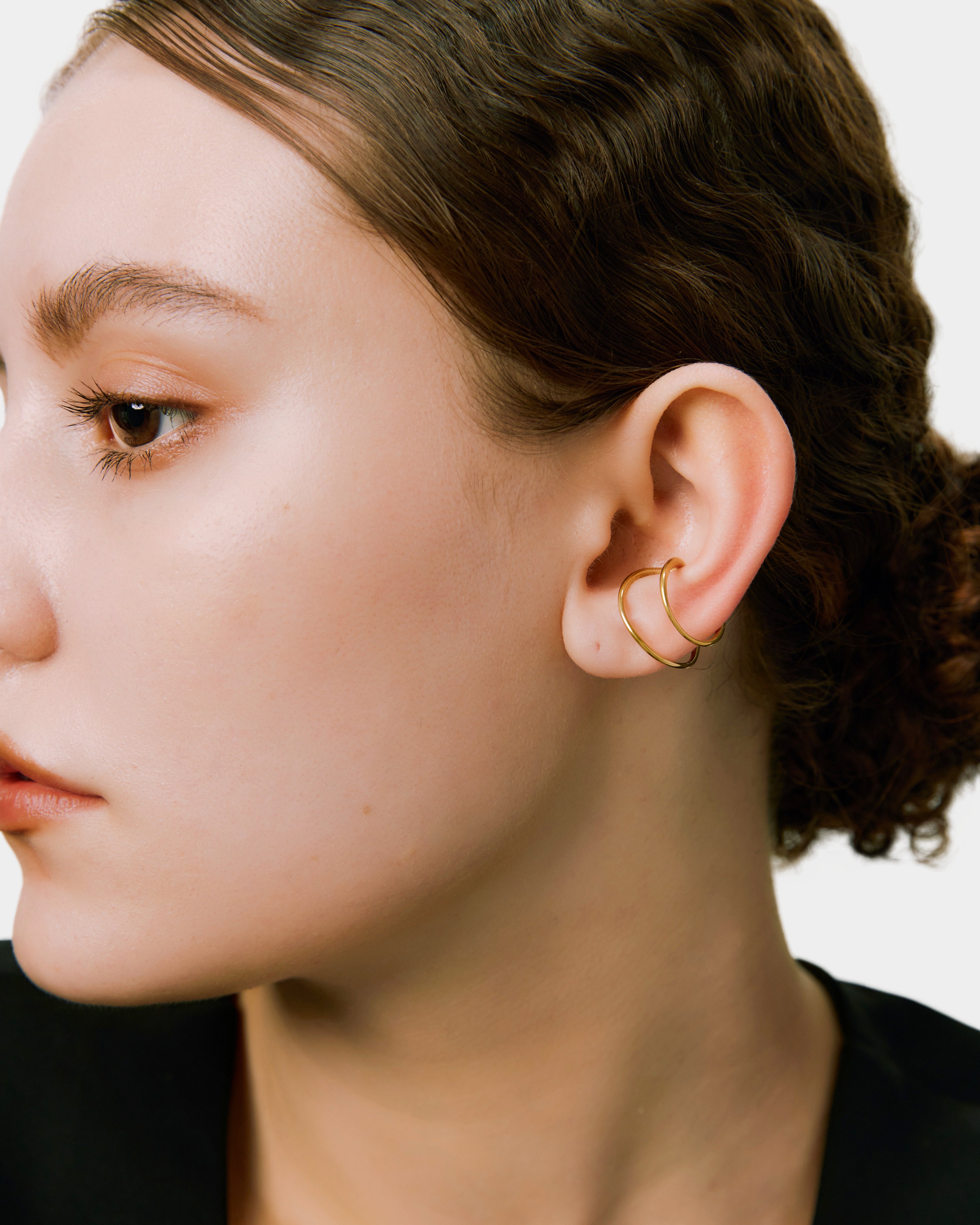 Faceted Hooked Ear Cuff