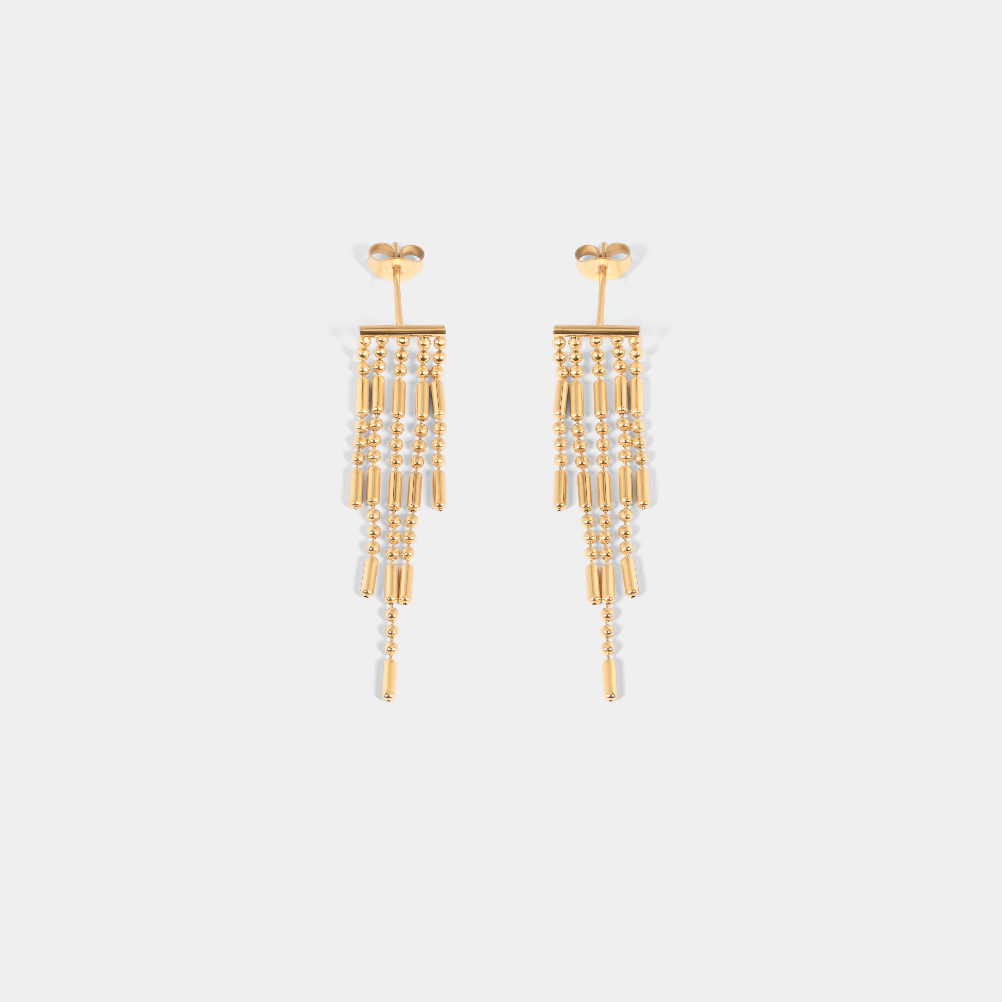 ゴールドタッセルピアス