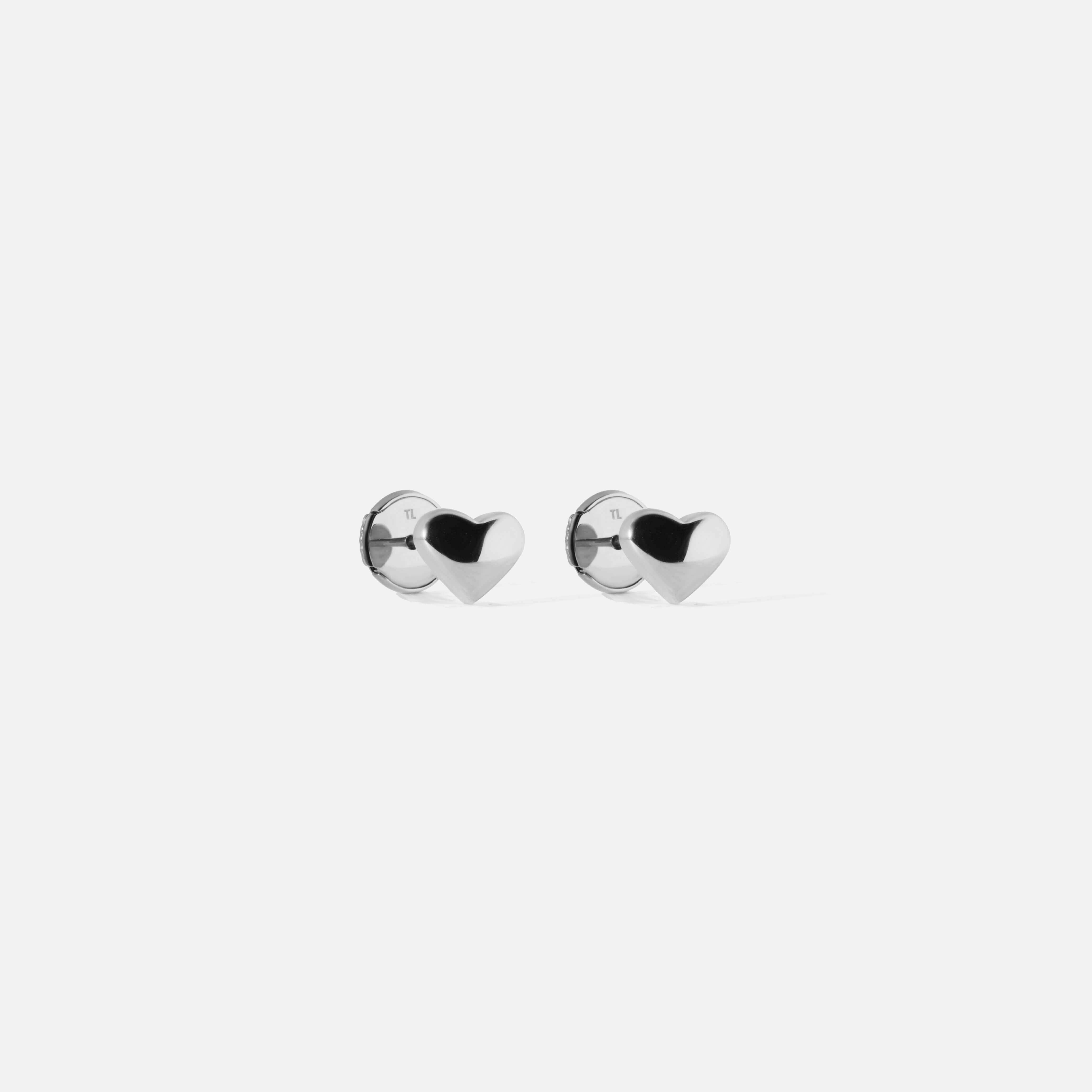 Heart Earrings - Silver