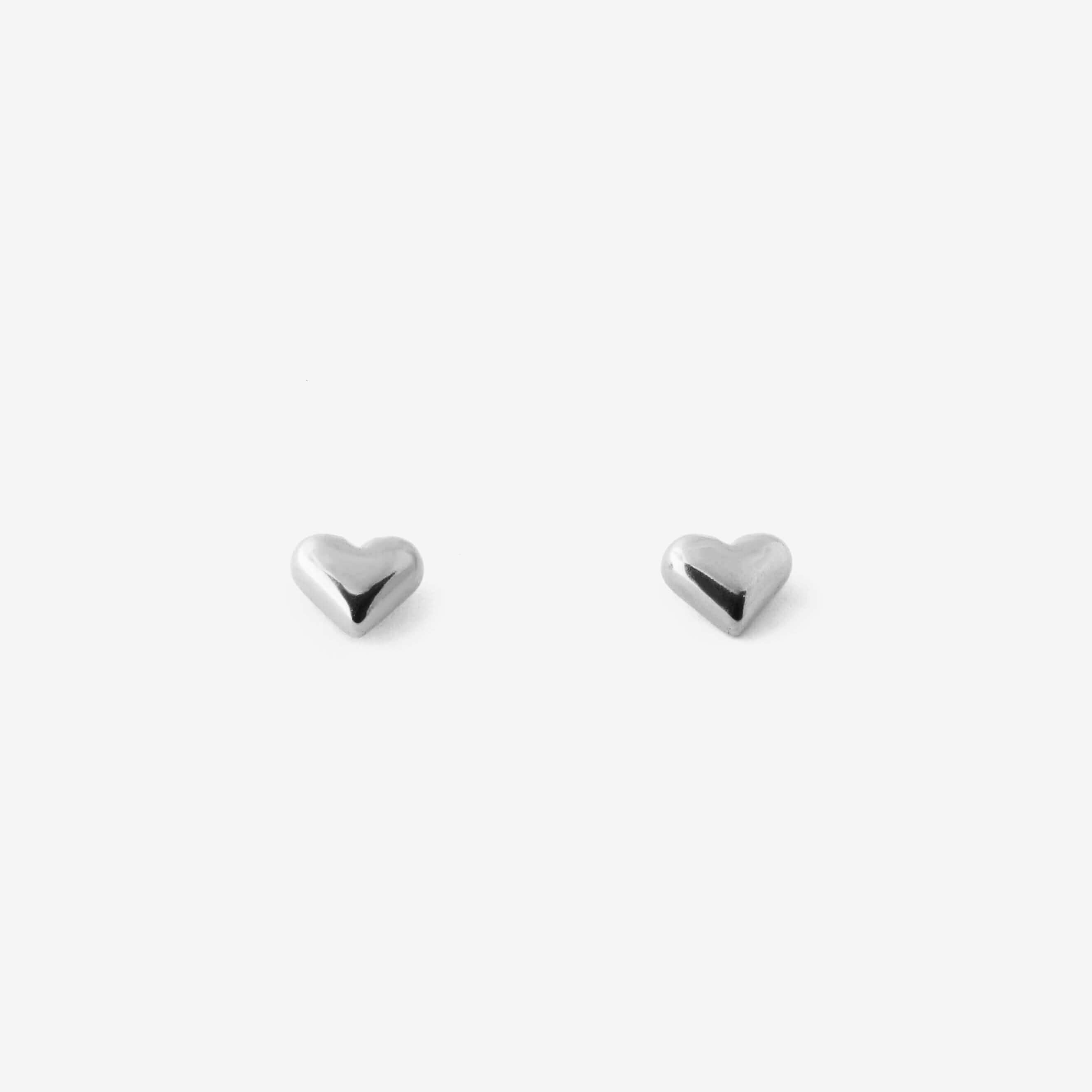 Heart Earrings - Silver