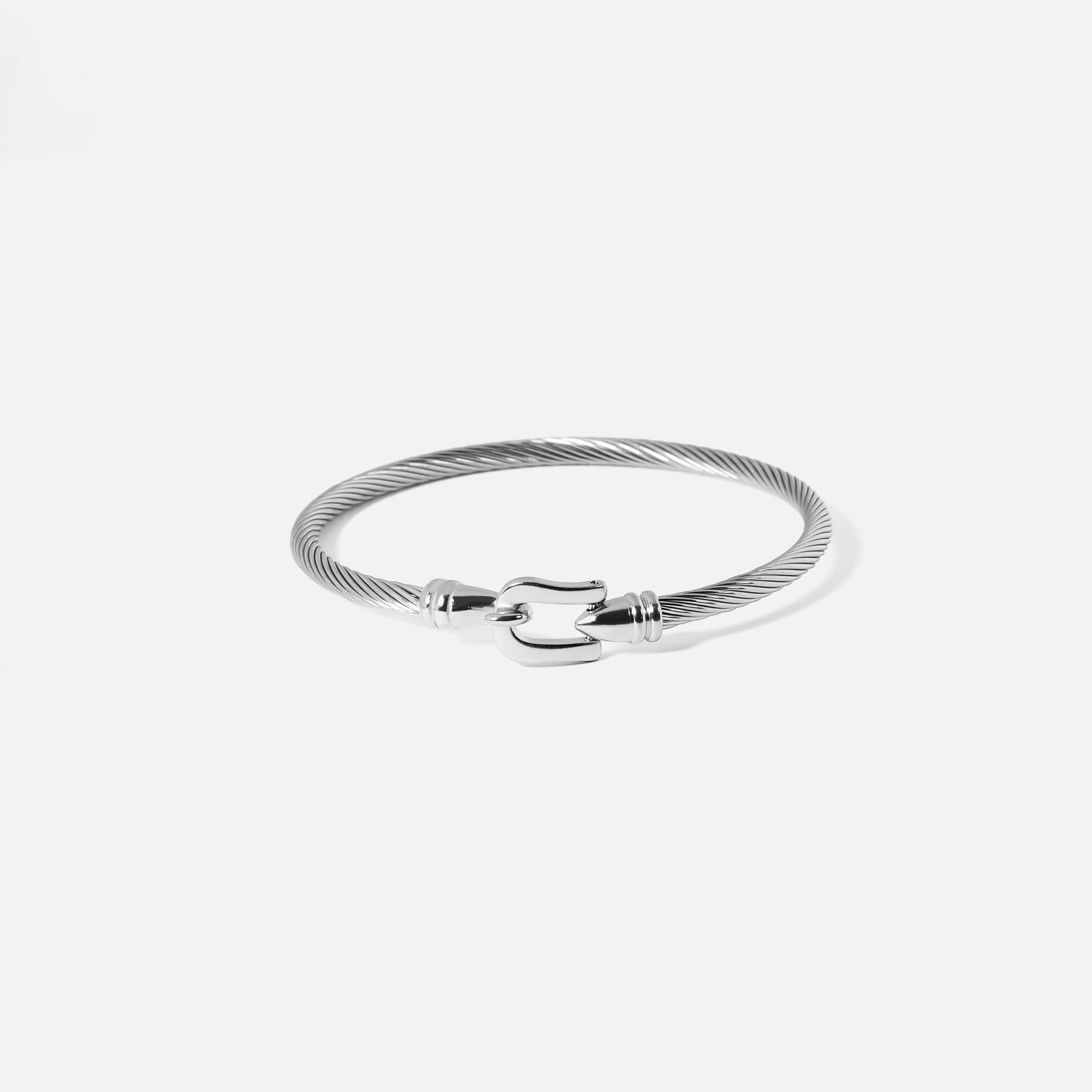 Horseshoe Bangle - Silver