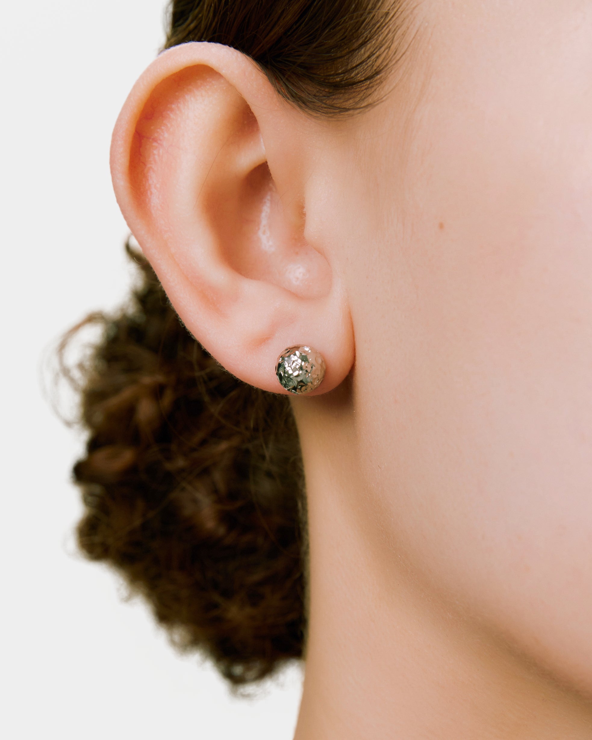 Luminous Moon Earrings - Silver