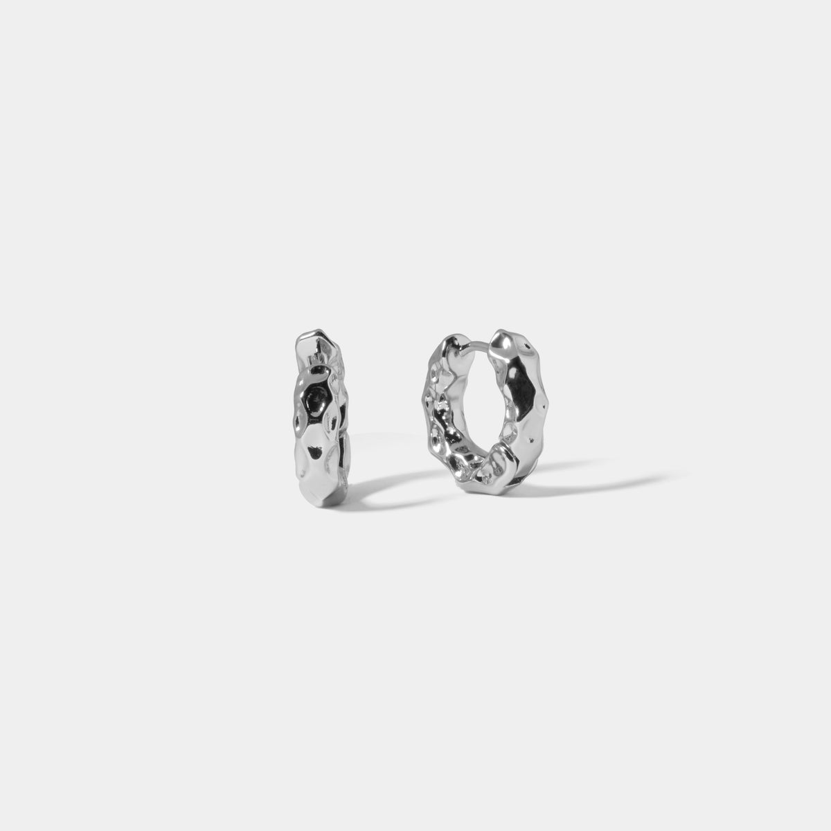 Molten Hoop Pierce - Silver