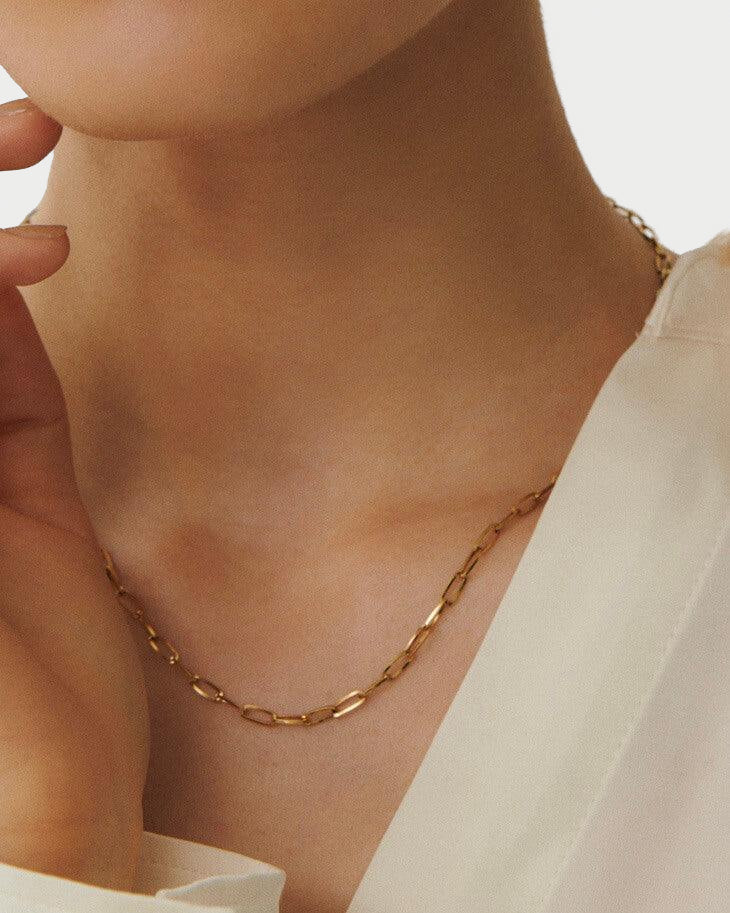 Narrow Box Chain Necklace