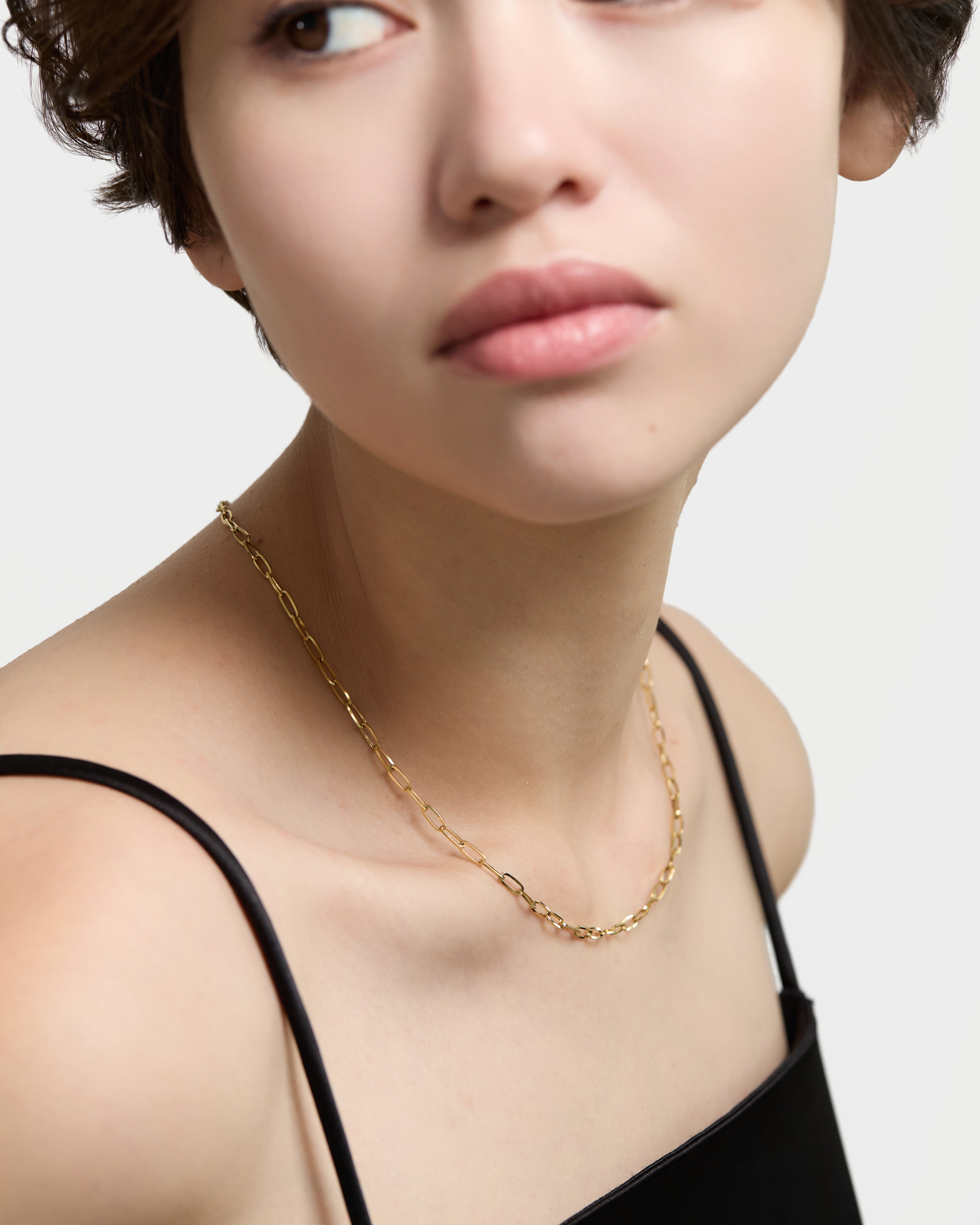 Narrow Box Chain Necklace