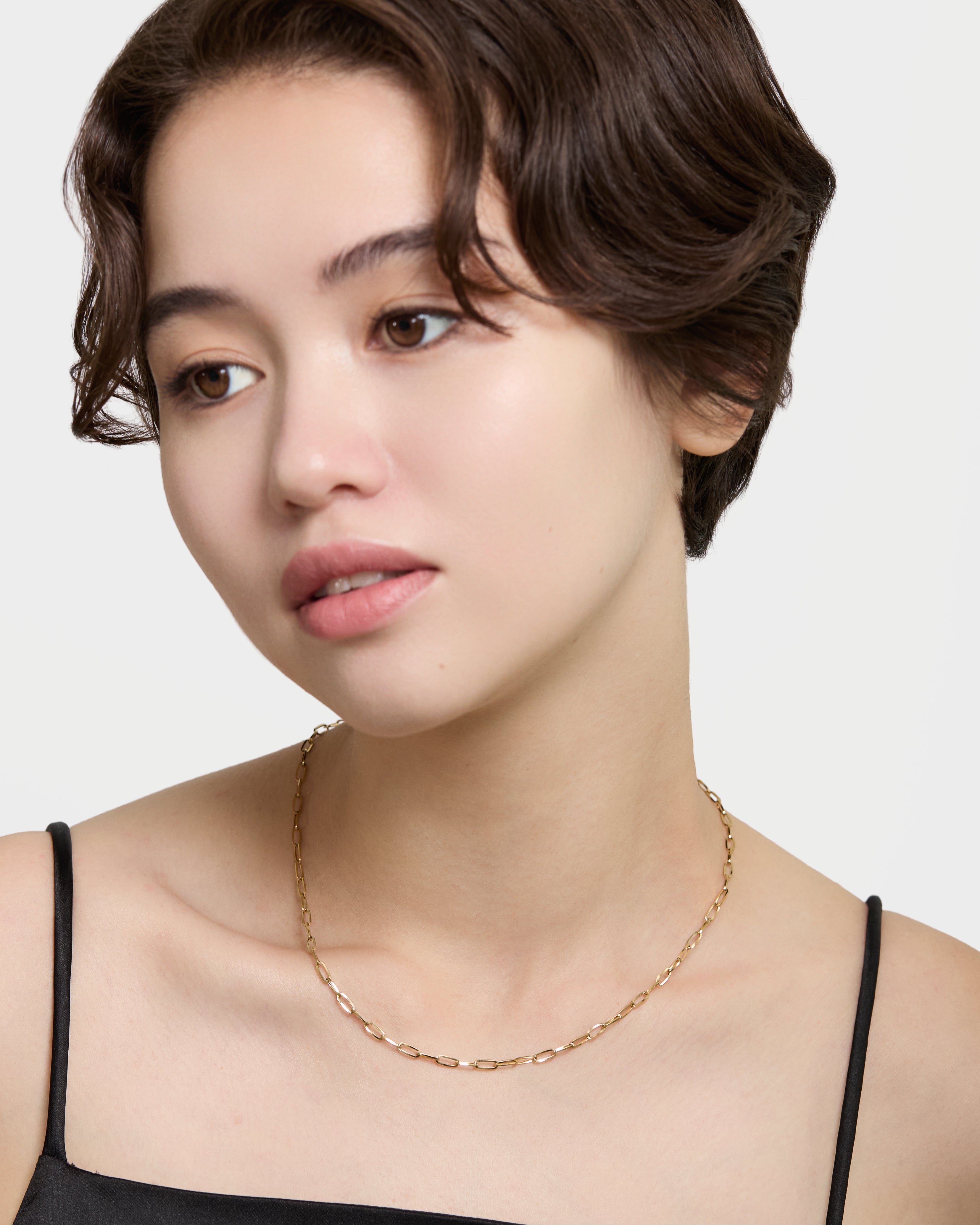 Narrow Box Chain Necklace