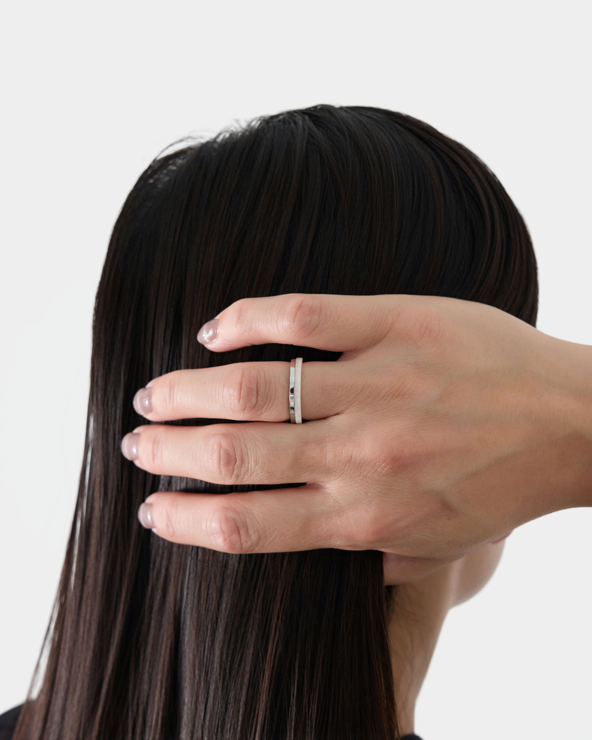 Opal Plate Ring - Silver