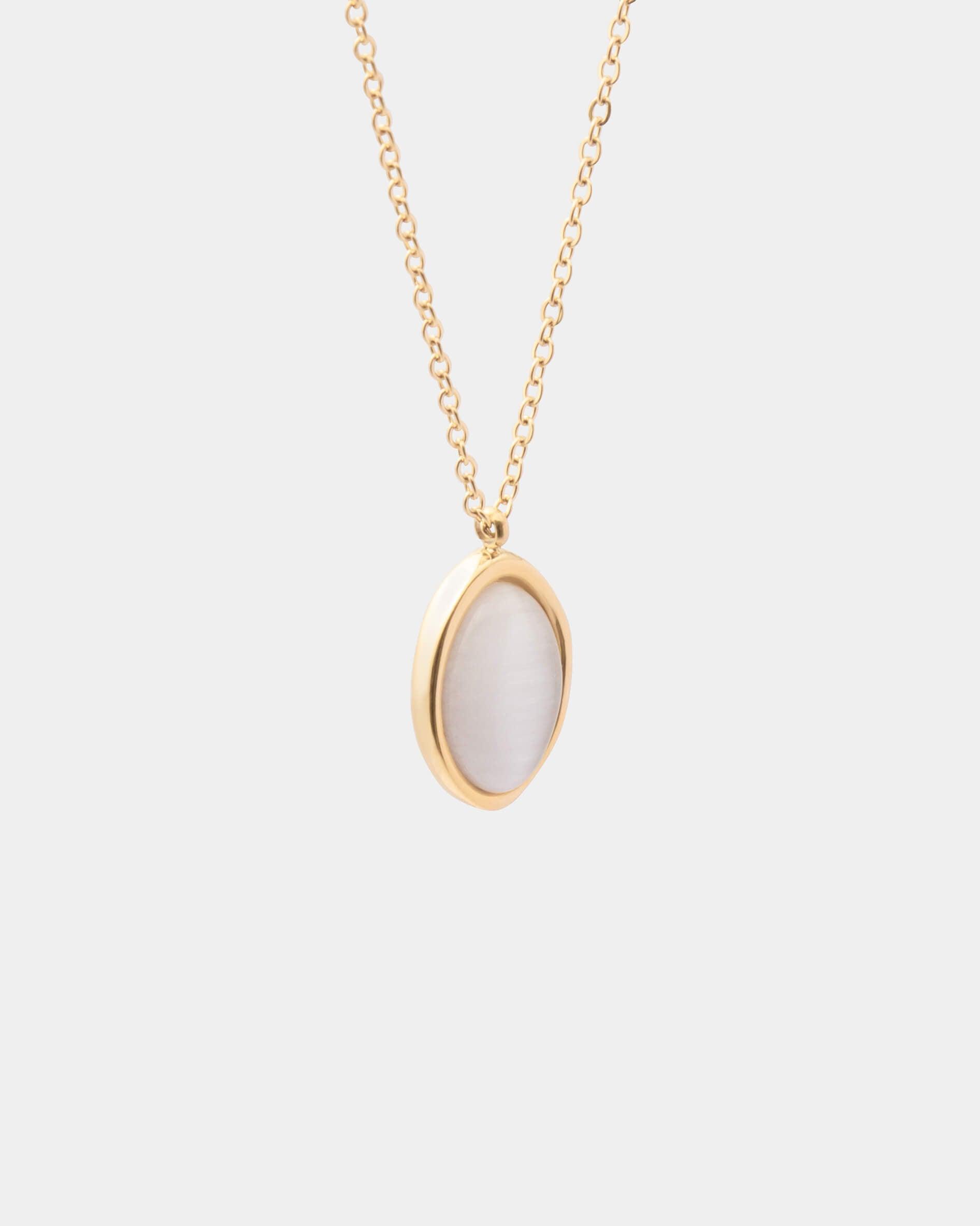OVAL STONE NECLACE