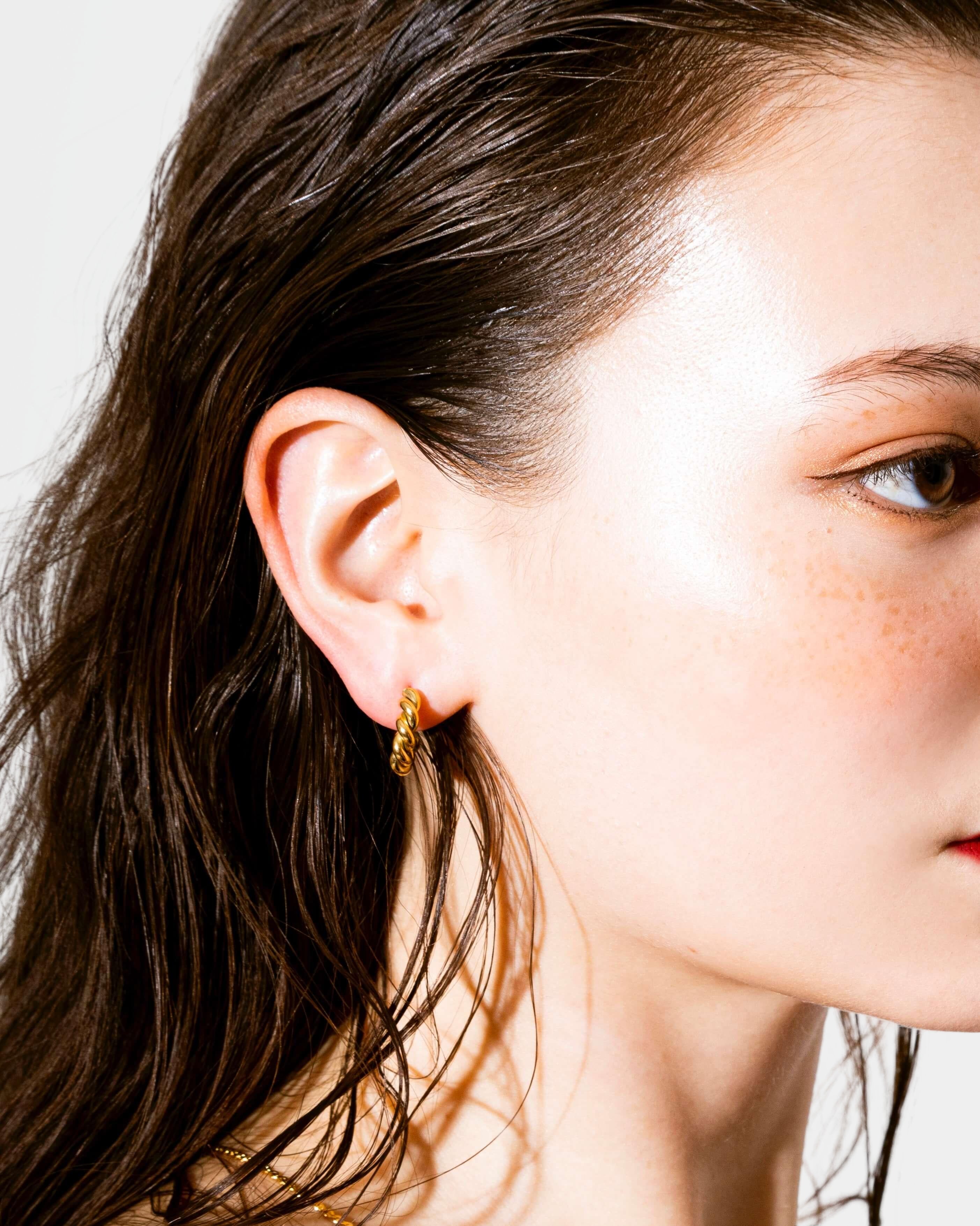 Petite Twist Curve Earrings