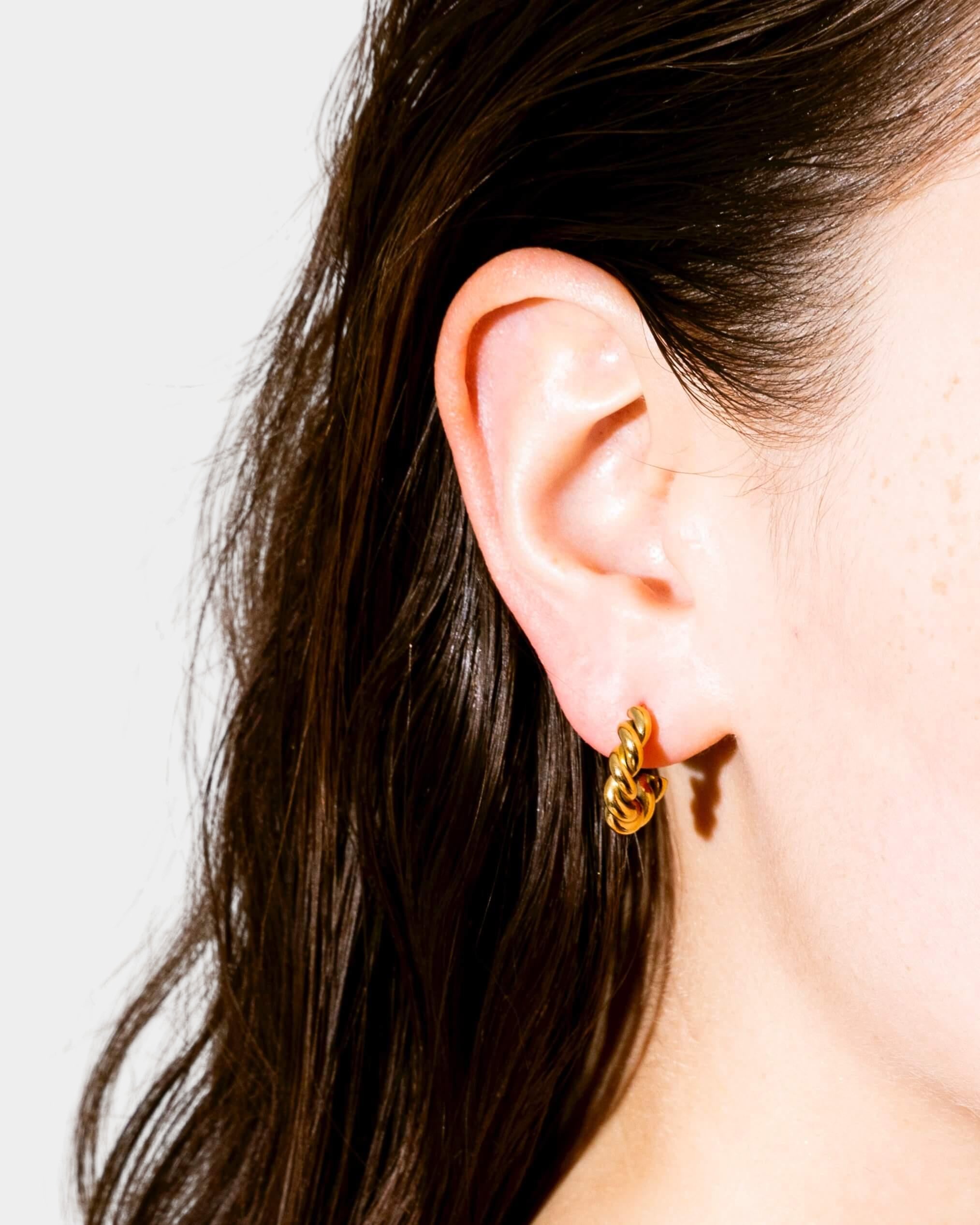 Petite Twist Curve Earrings