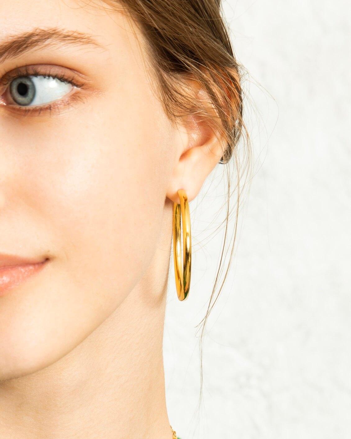 シンプルフープピアス - THE LIMELY
