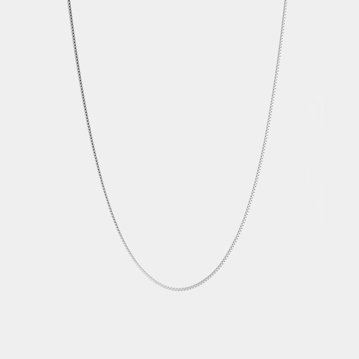 Slim Venetian Chain Necklace - Silver