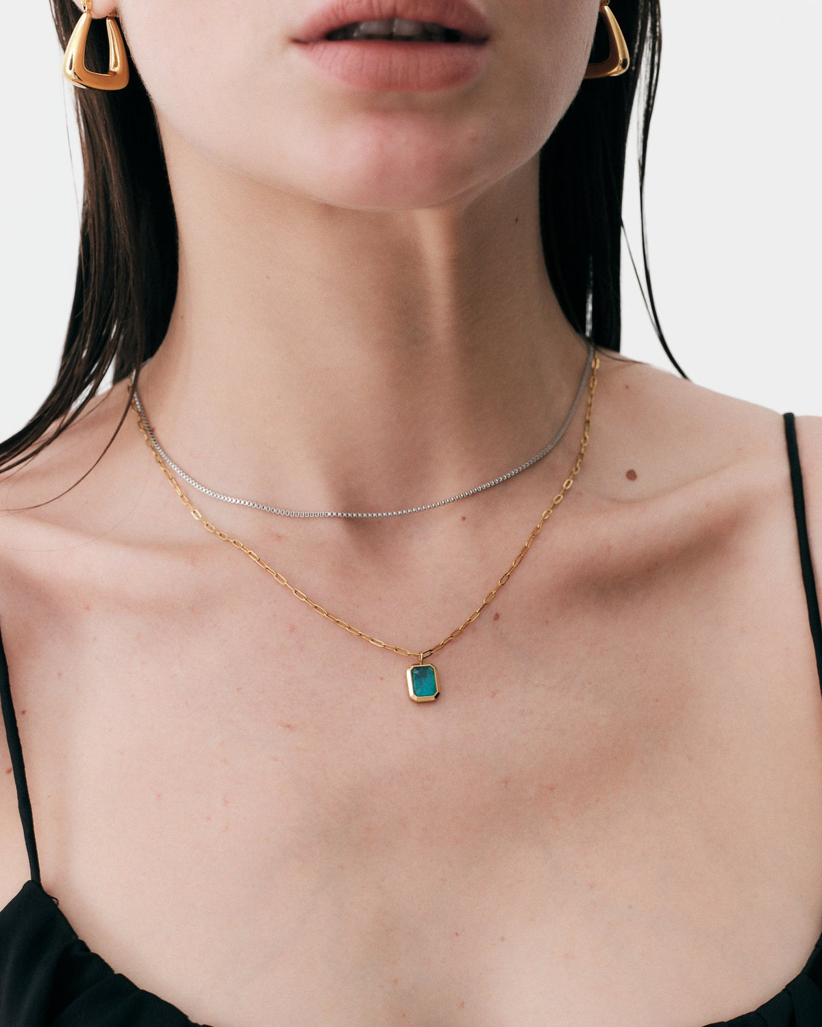 Slim Venetian Chain Necklace - Silver