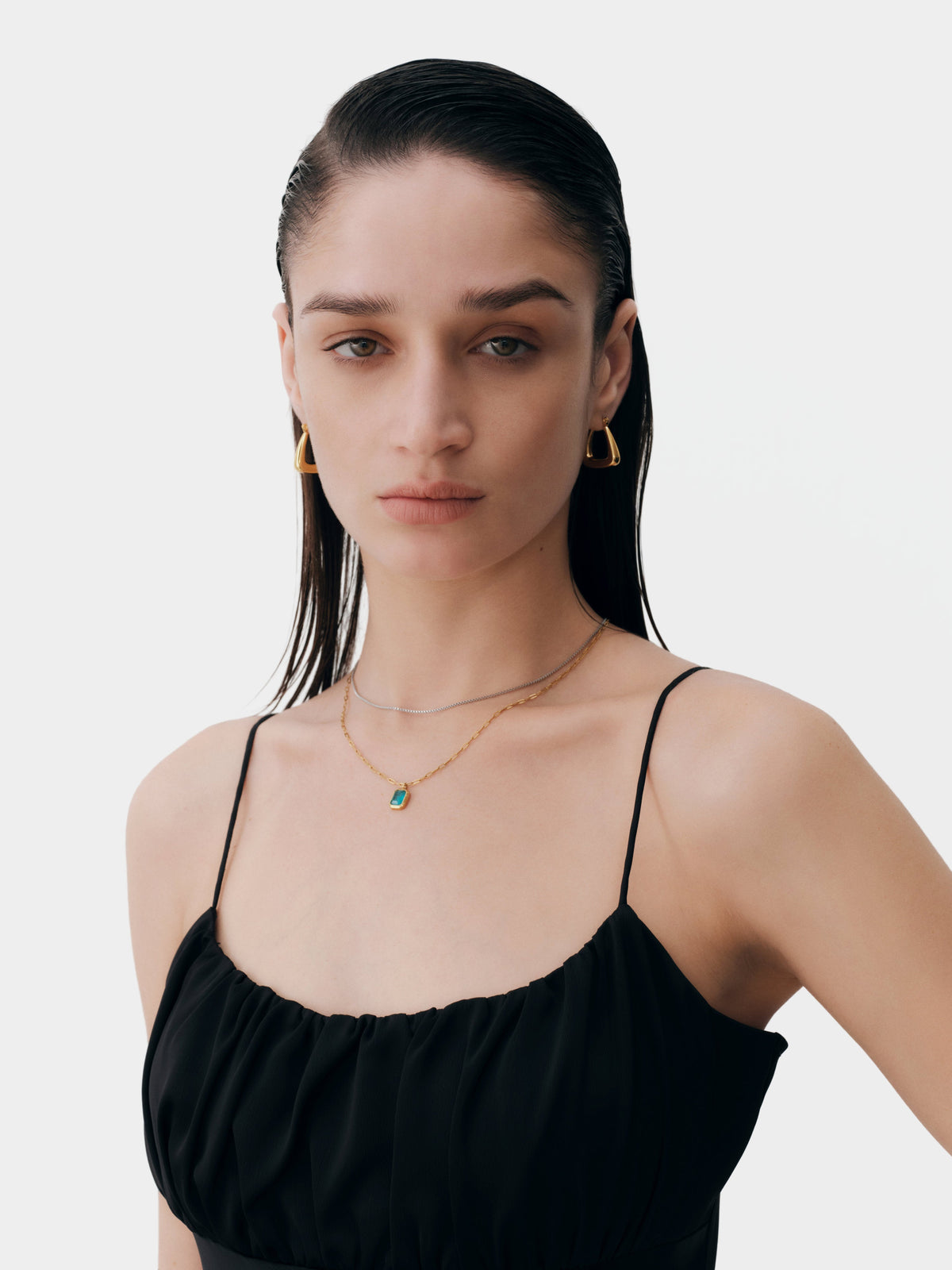 Slim Venetian Chain Necklace - Silver