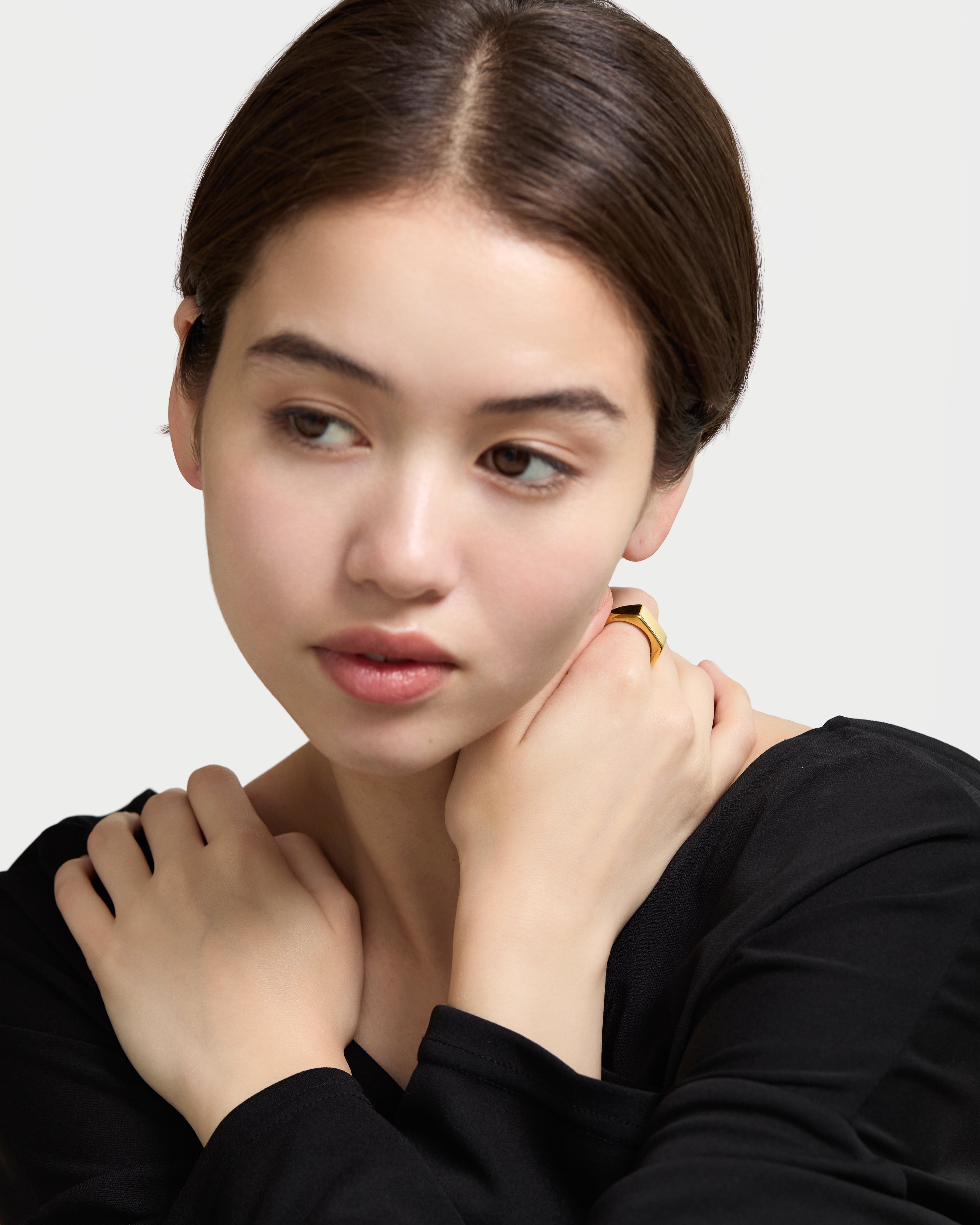 Square stamp ring