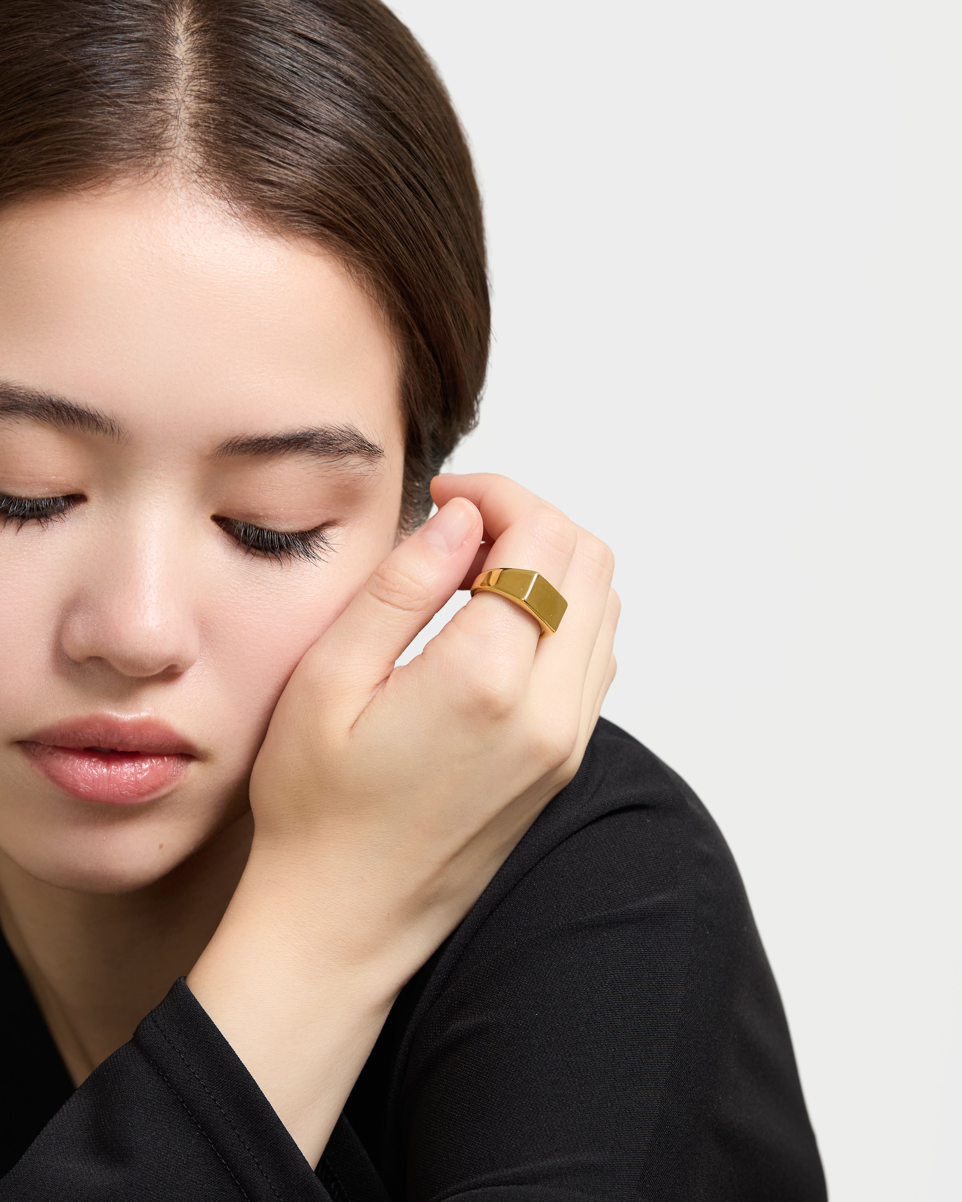 Square stamp ring