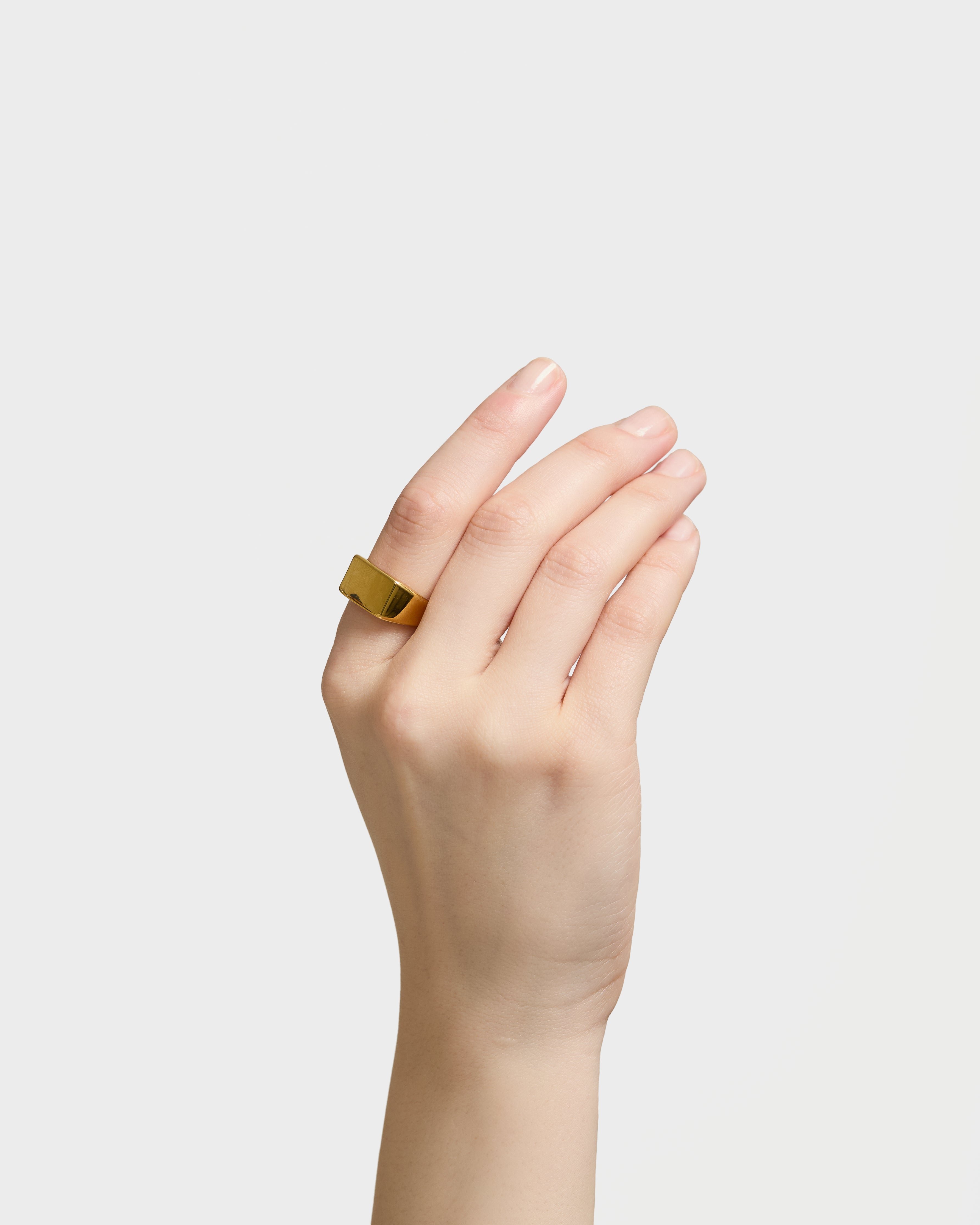 Square stamp ring