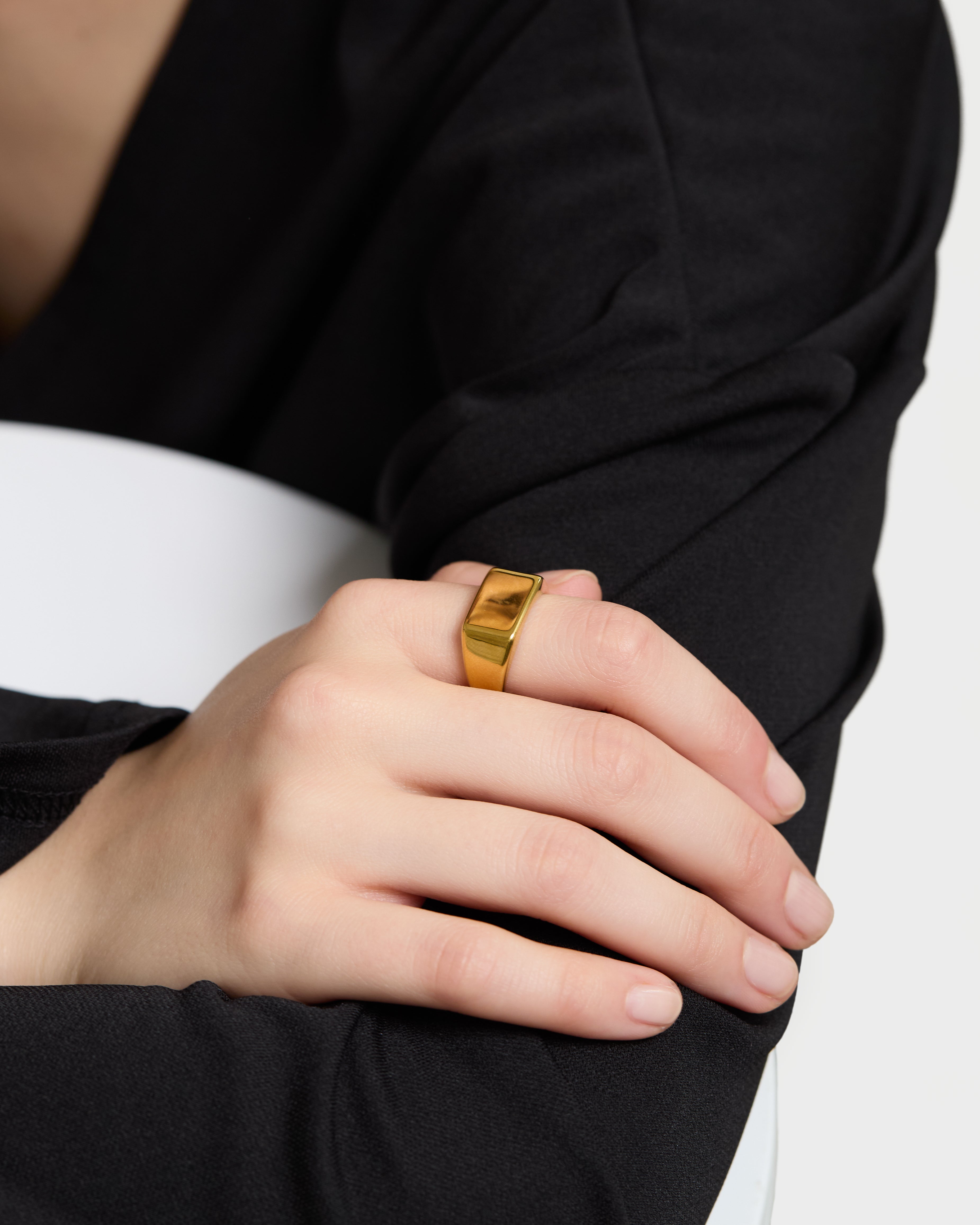 Square stamp ring