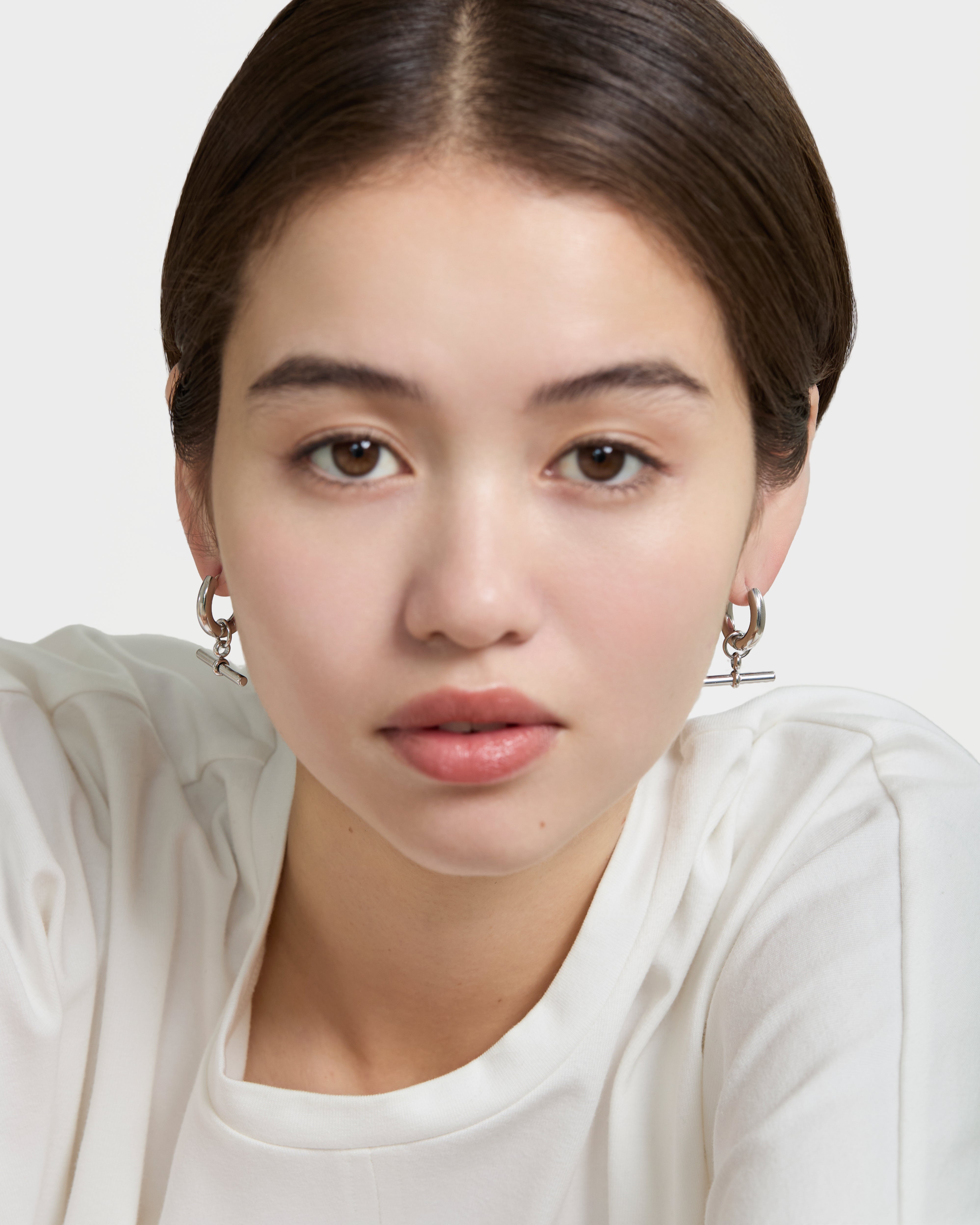 Swing Stick Earrings - Silver