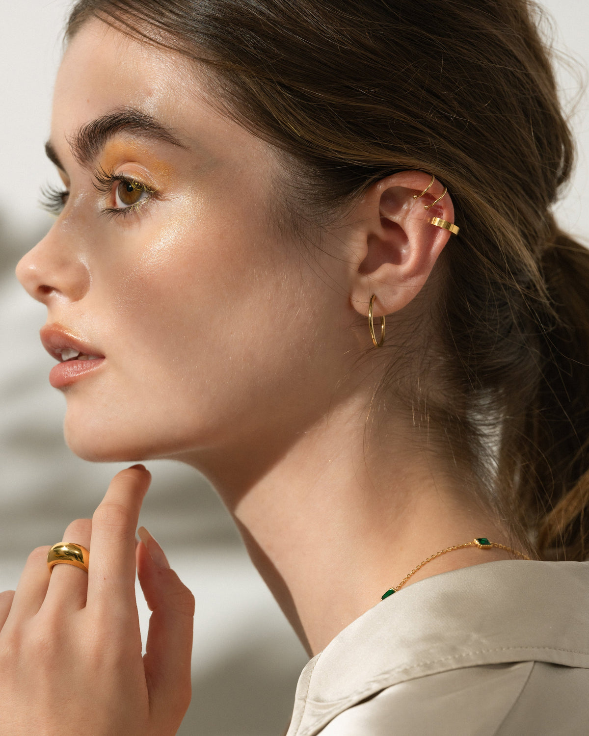 Thin Ear Cuff - Silver