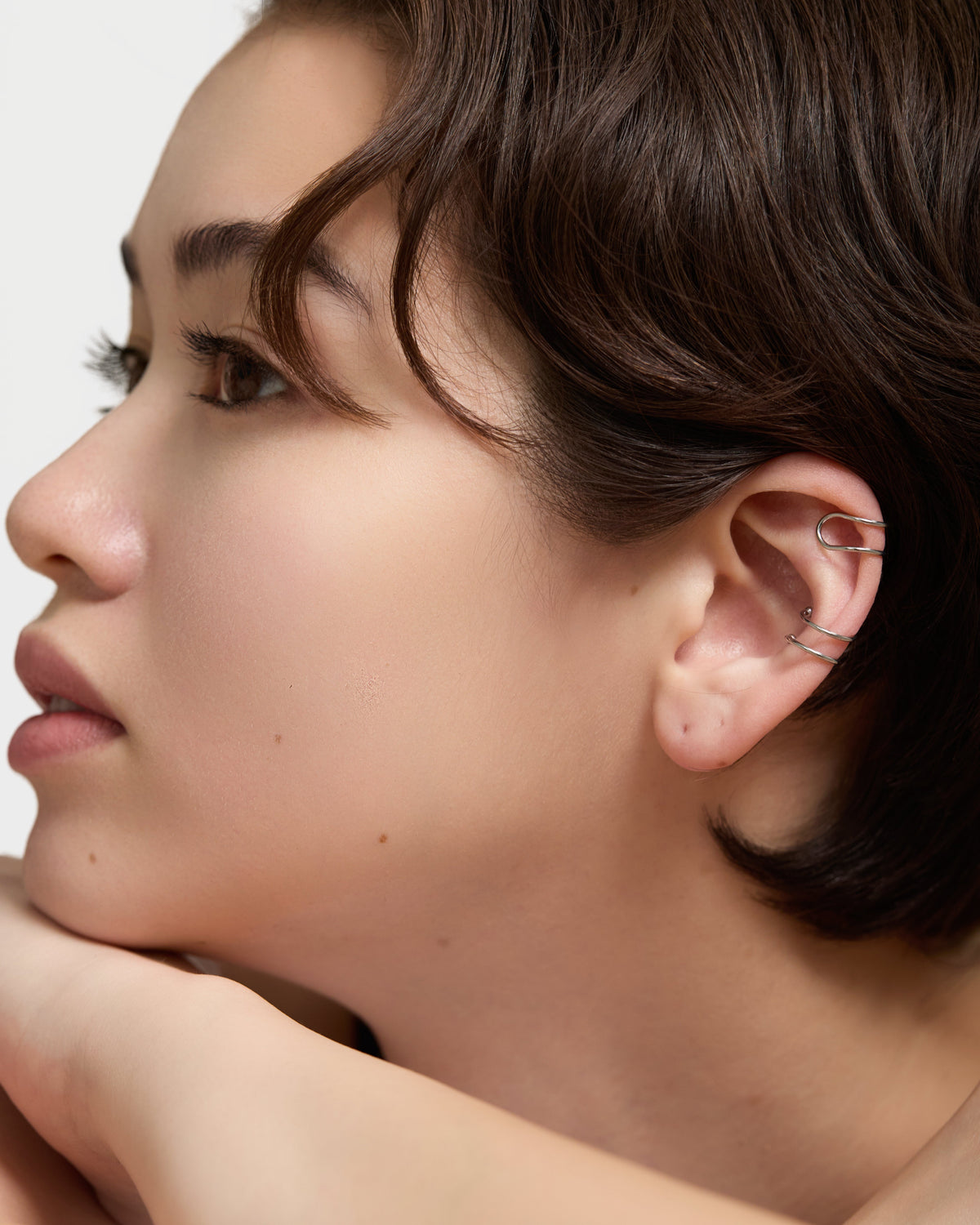 Thin Ear Cuff - Silver
