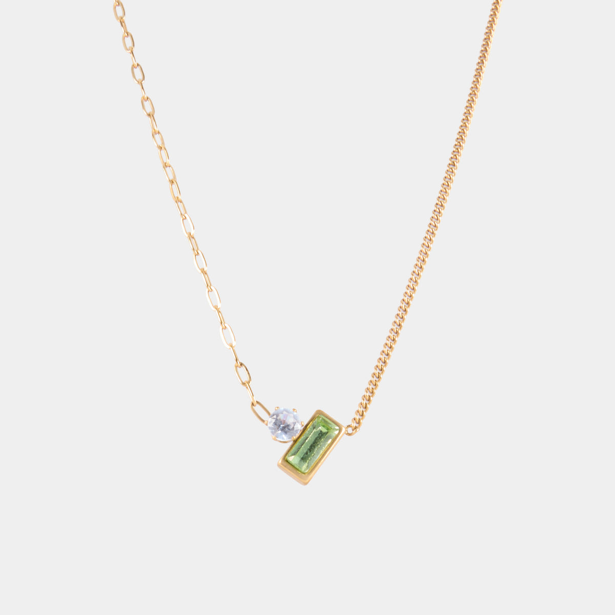 Twin Stone Necklace