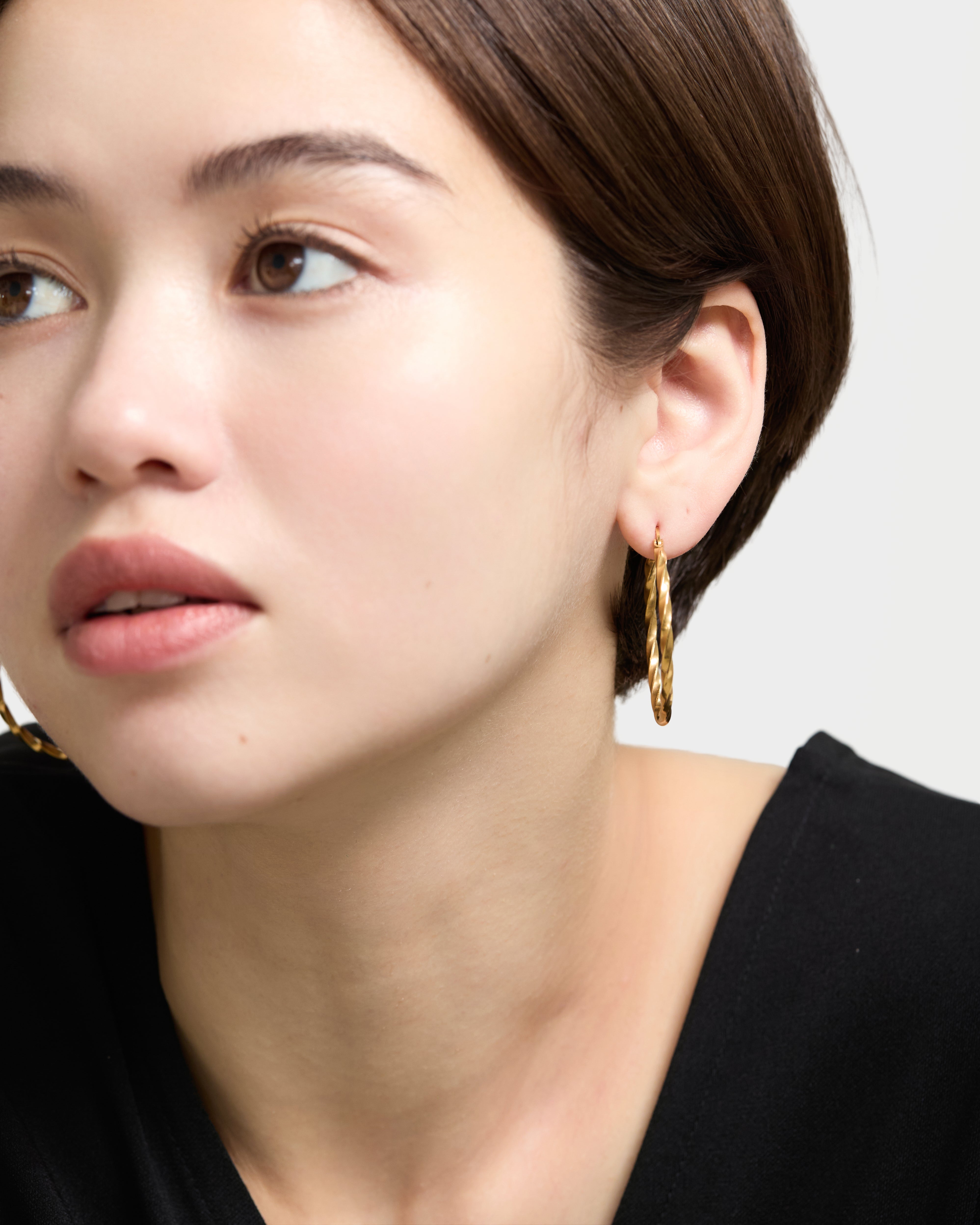 Twisted Hoop Earrings