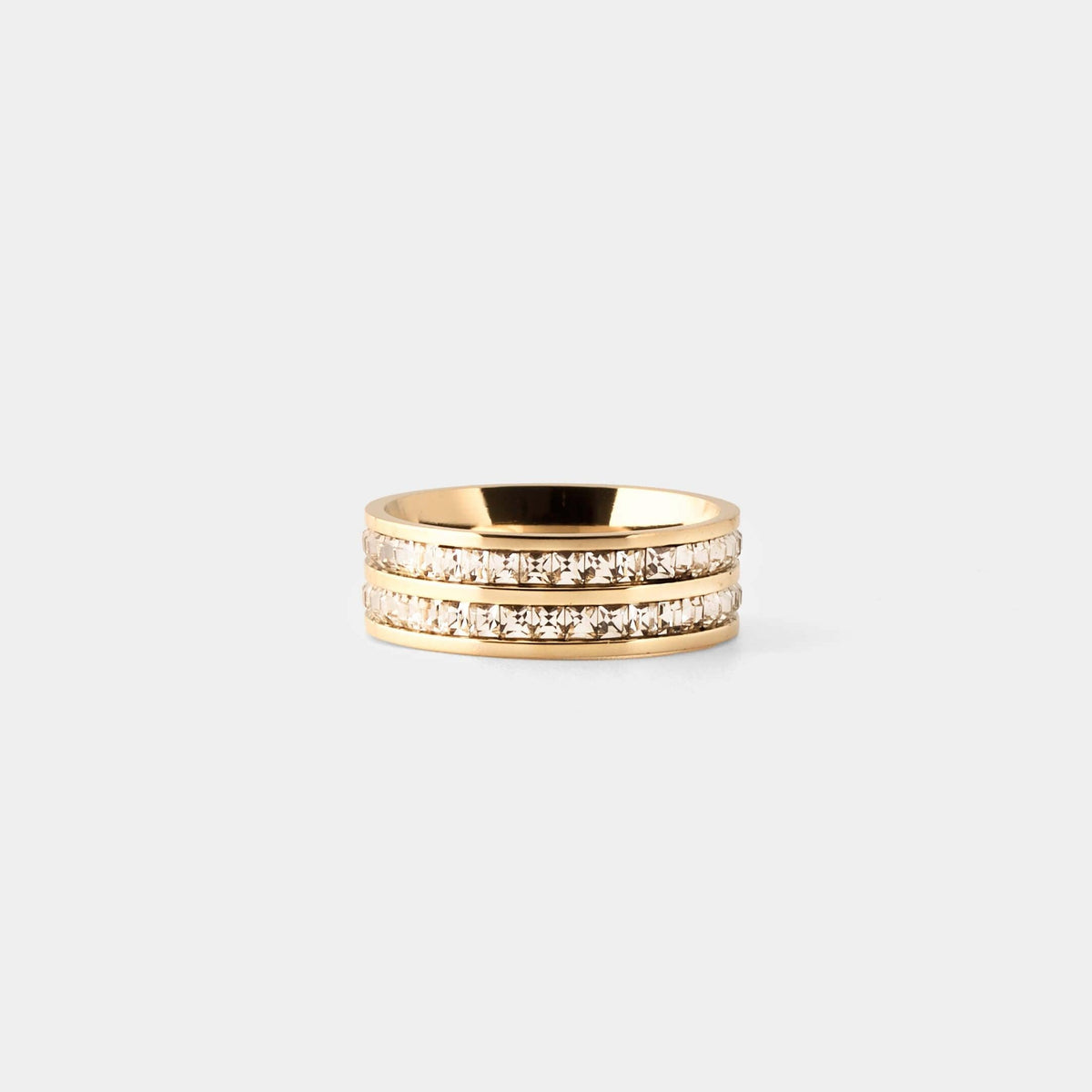 Zirconia Band Ring - Silver