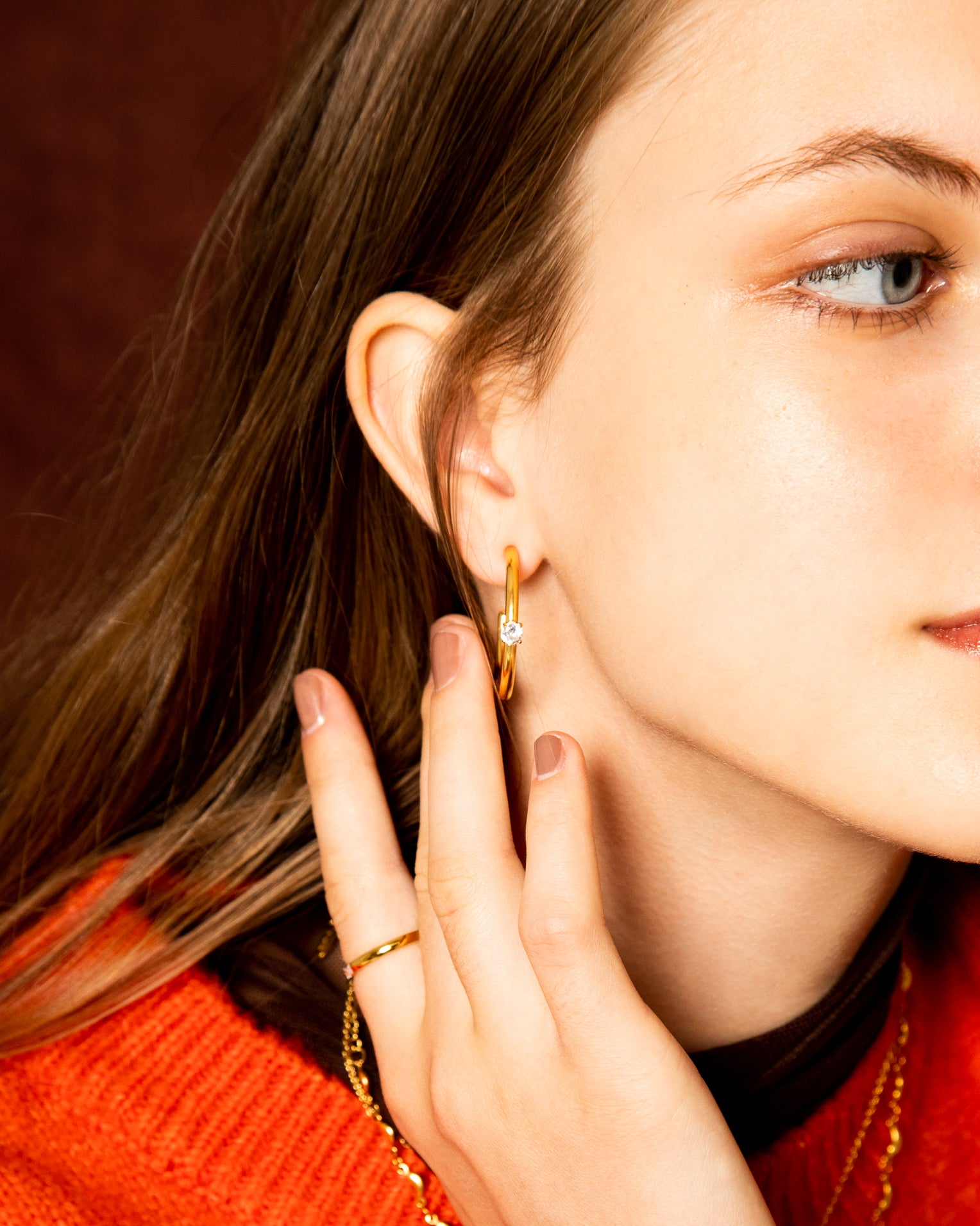 Zirconia Stud Earrings
