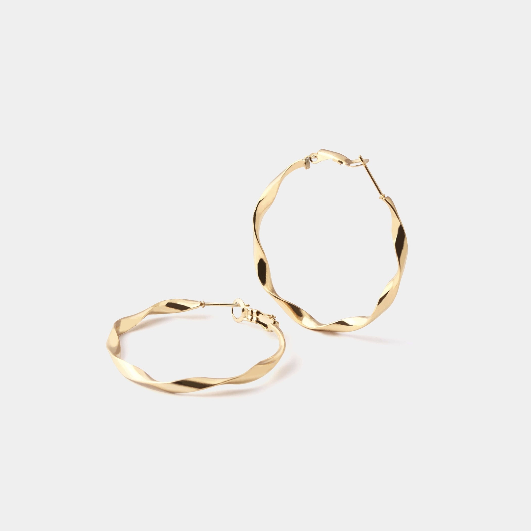 THE LIMELY Spiral Flat Hoop Earringsの商品写真