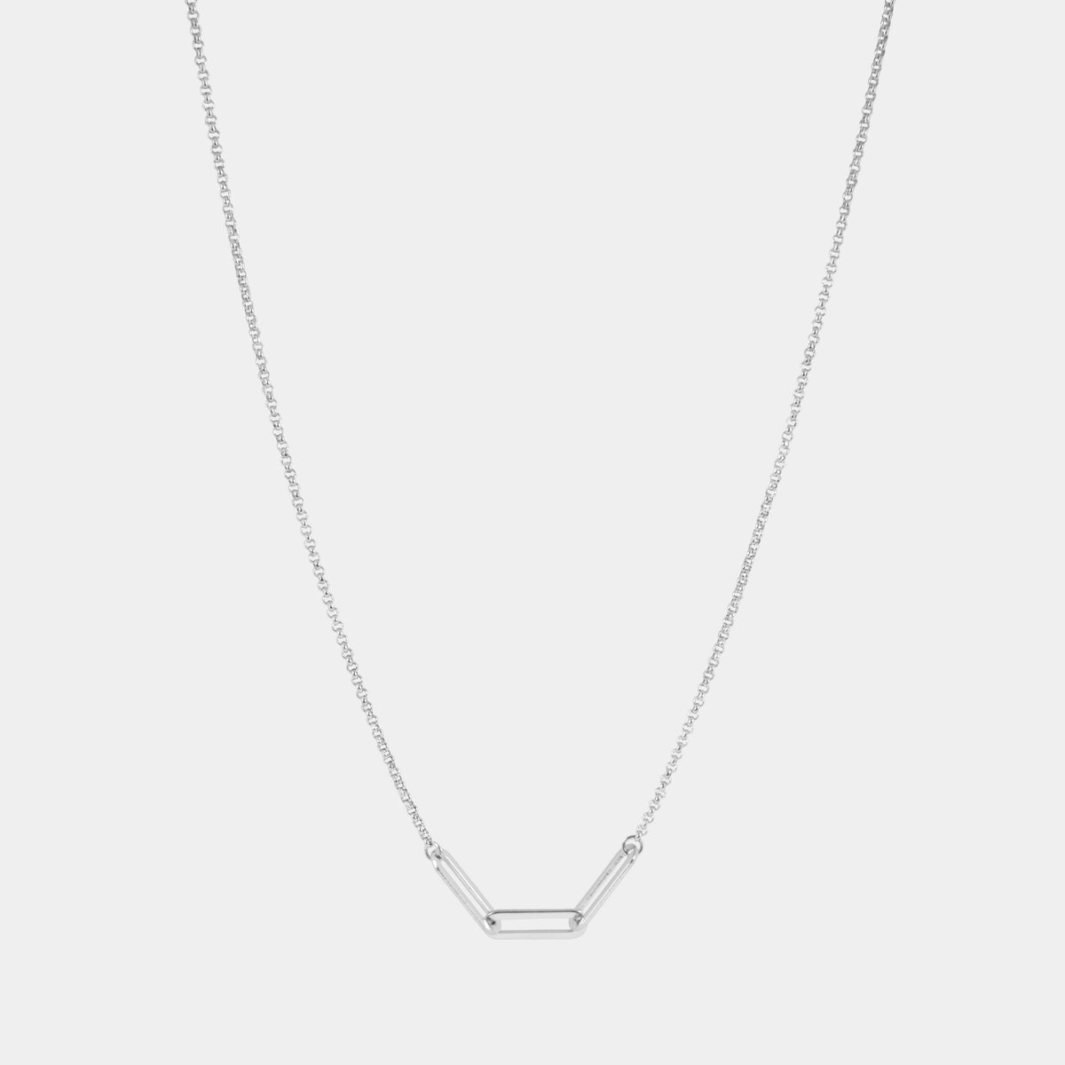 Point Link Necklace - Silver