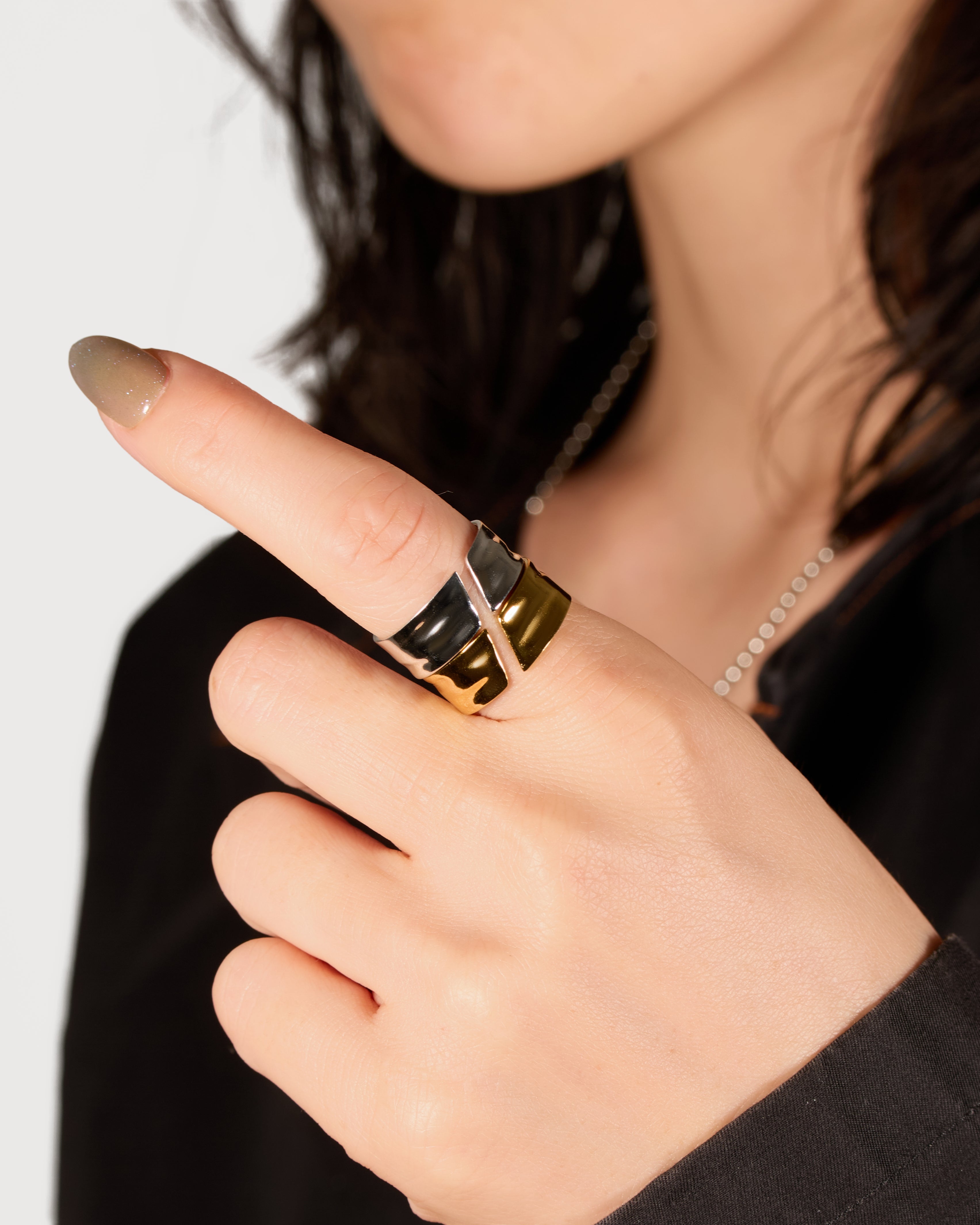 Arc Open Ring - シルバー