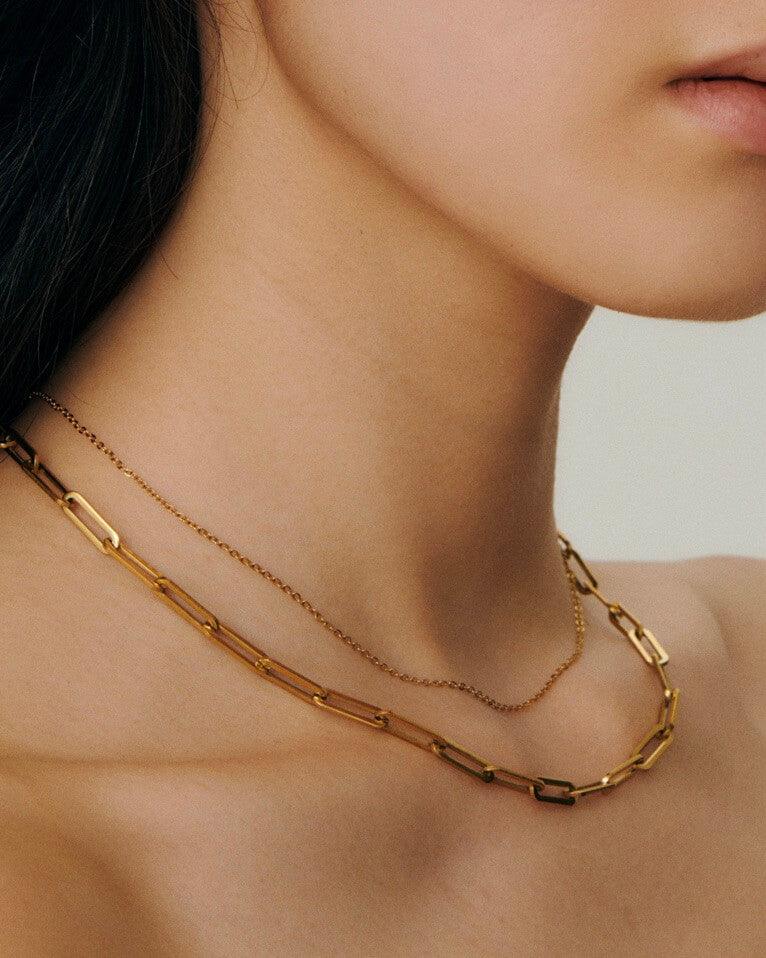 BOX CHAIN NECKLACE - LIMELY