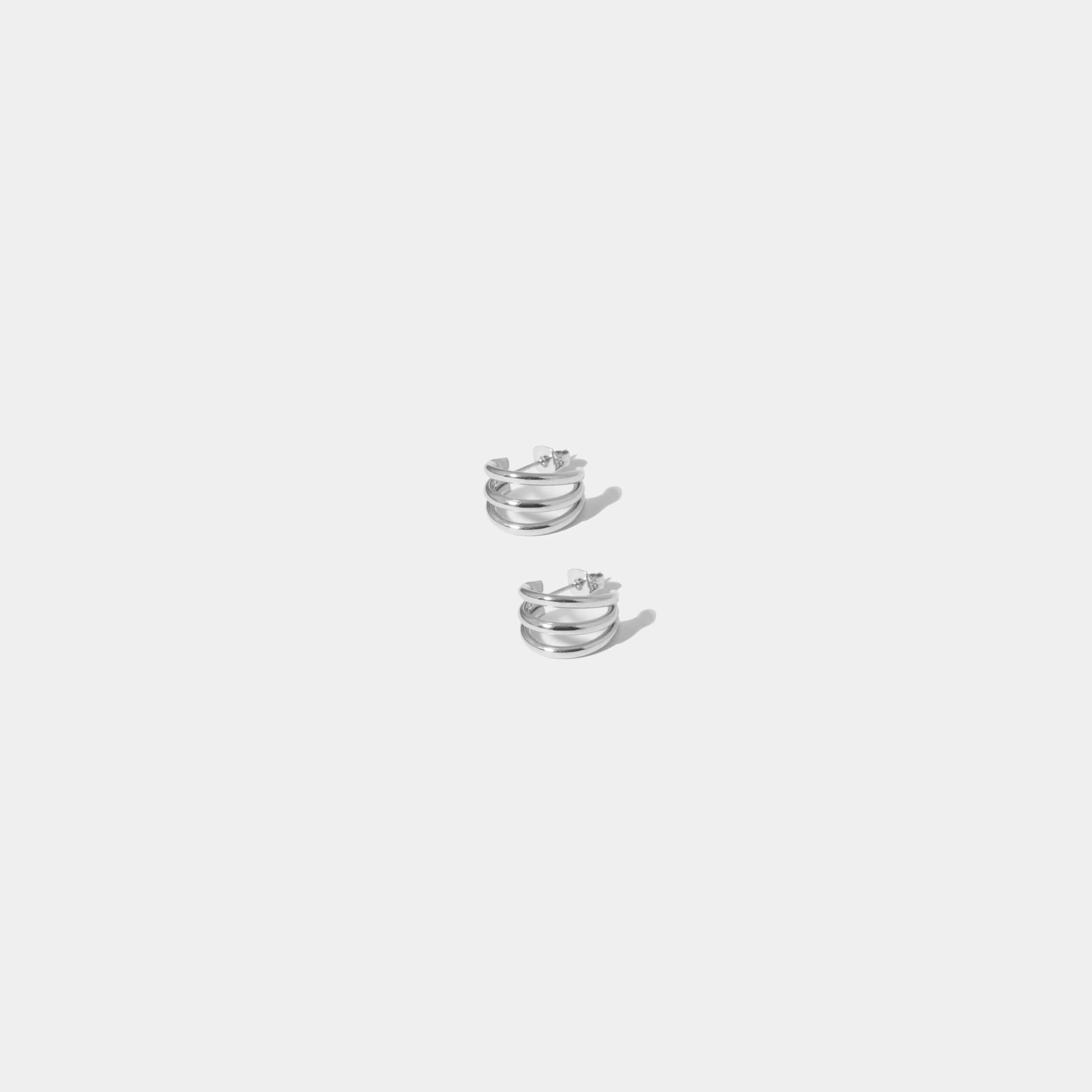 Sea Curve Earrings - Silver